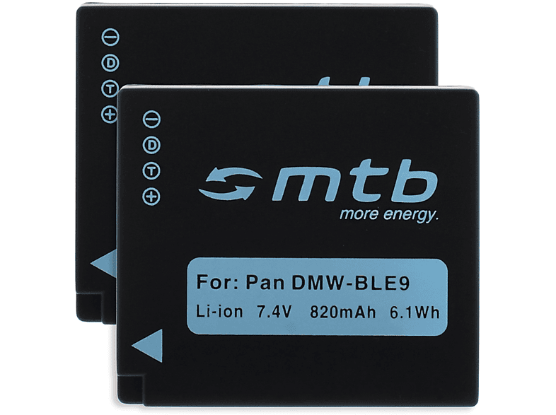 MORE Li-Ion, 2x BAT-336 mAh MTB 820 ENERGY DMW-BLE9 Akku,