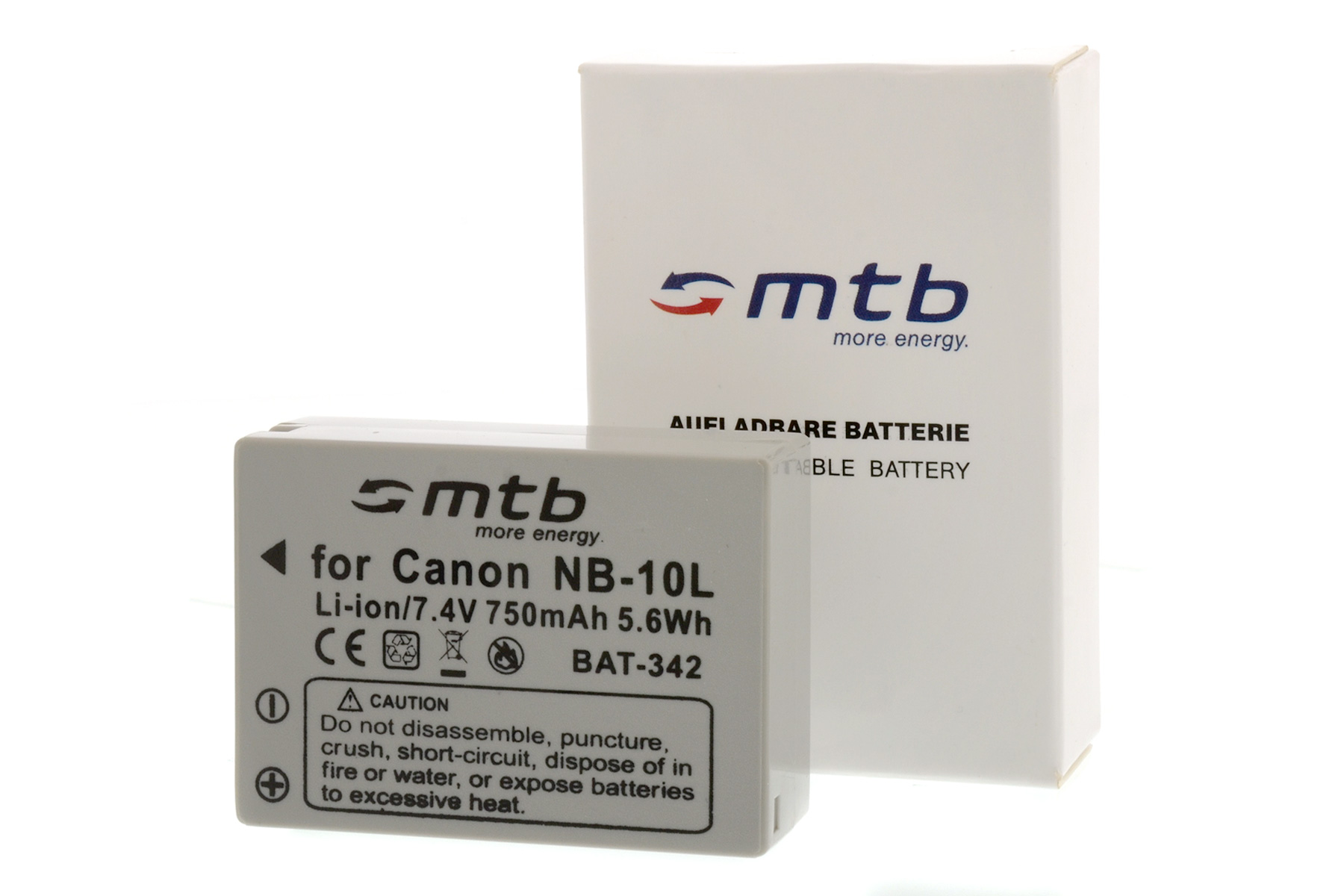 ENERGY Li-Ion, MTB mAh Akku, MORE NB-10L 750 BAT-342
