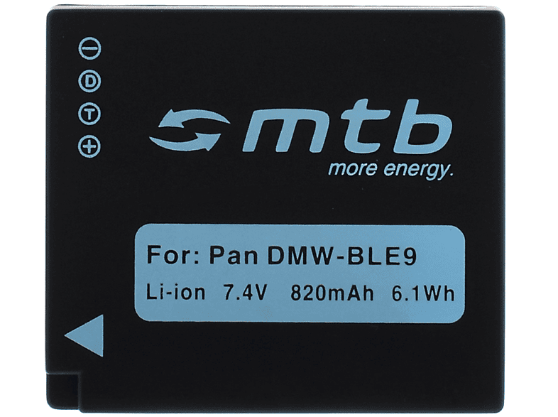 mAh MTB ENERGY DMW-BLE9 MORE 820 Li-Ion, BAT-336 Akku,