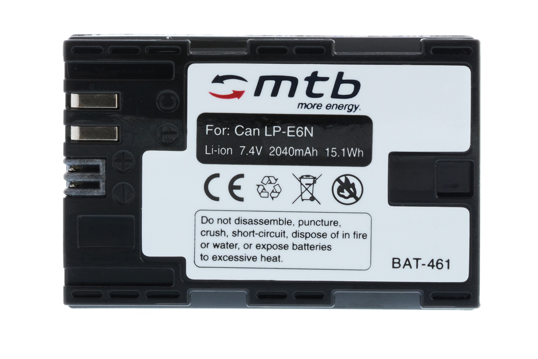 MTB mAh MORE 2x LP-E6N 2040 Akku, ENERGY Li-Ion, BAT-461