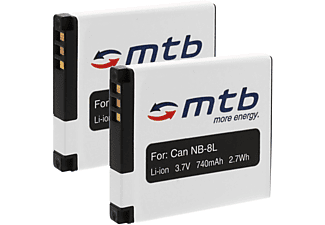MTB MORE ENERGY 2x BAT-244 NB-8L Akku, Li-Ion, 740 mAh
