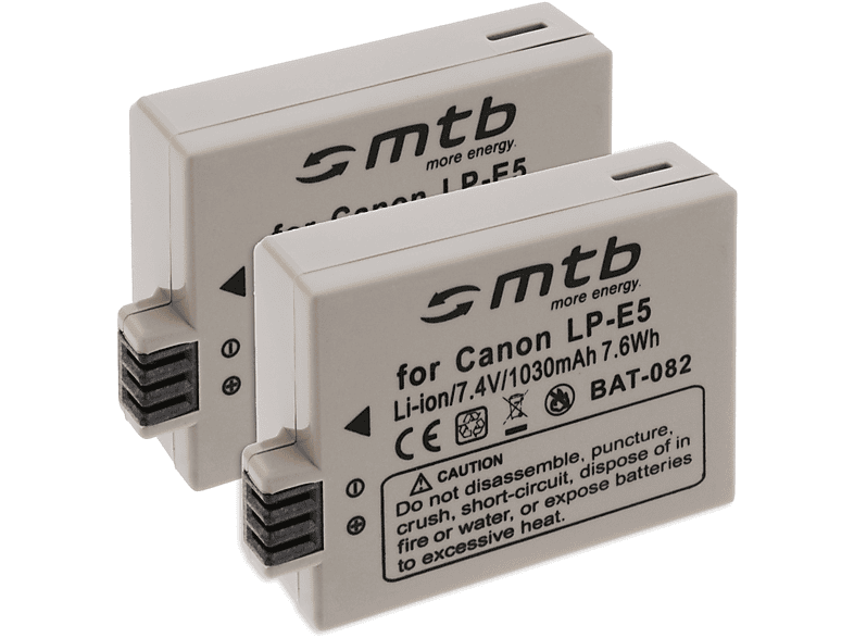 MTB MORE ENERGY 2x BAT-082 LP-E5 Akku, Li-Ion, 1030 mAh