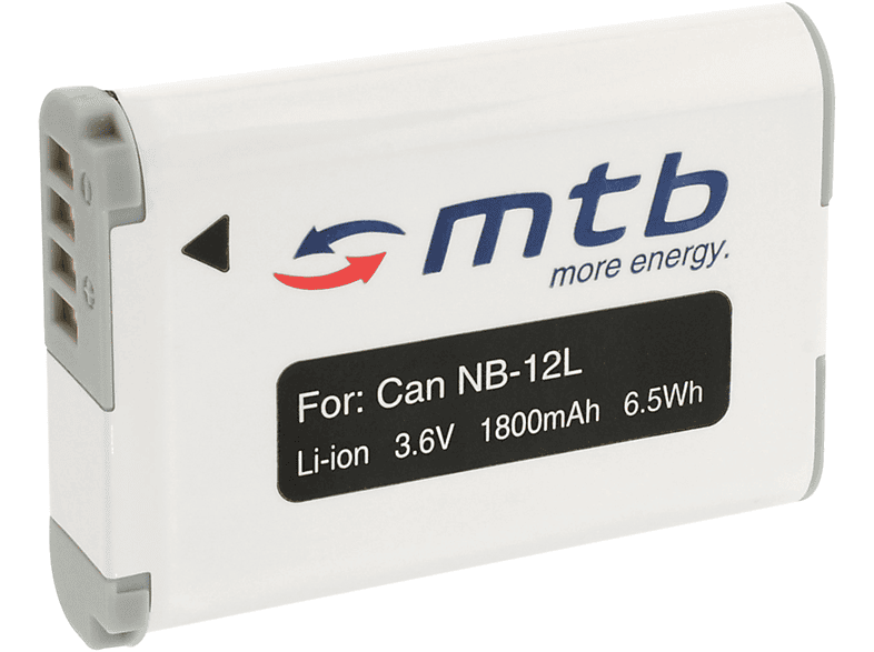 1800 mAh ENERGY MTB BAT-444 Li-Ion, MORE Akku, NB-12L