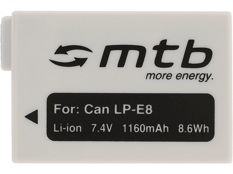 MTB MORE ENERGY BAT-215 LP-E8 mAh Akku, 1160 Li-Ion
