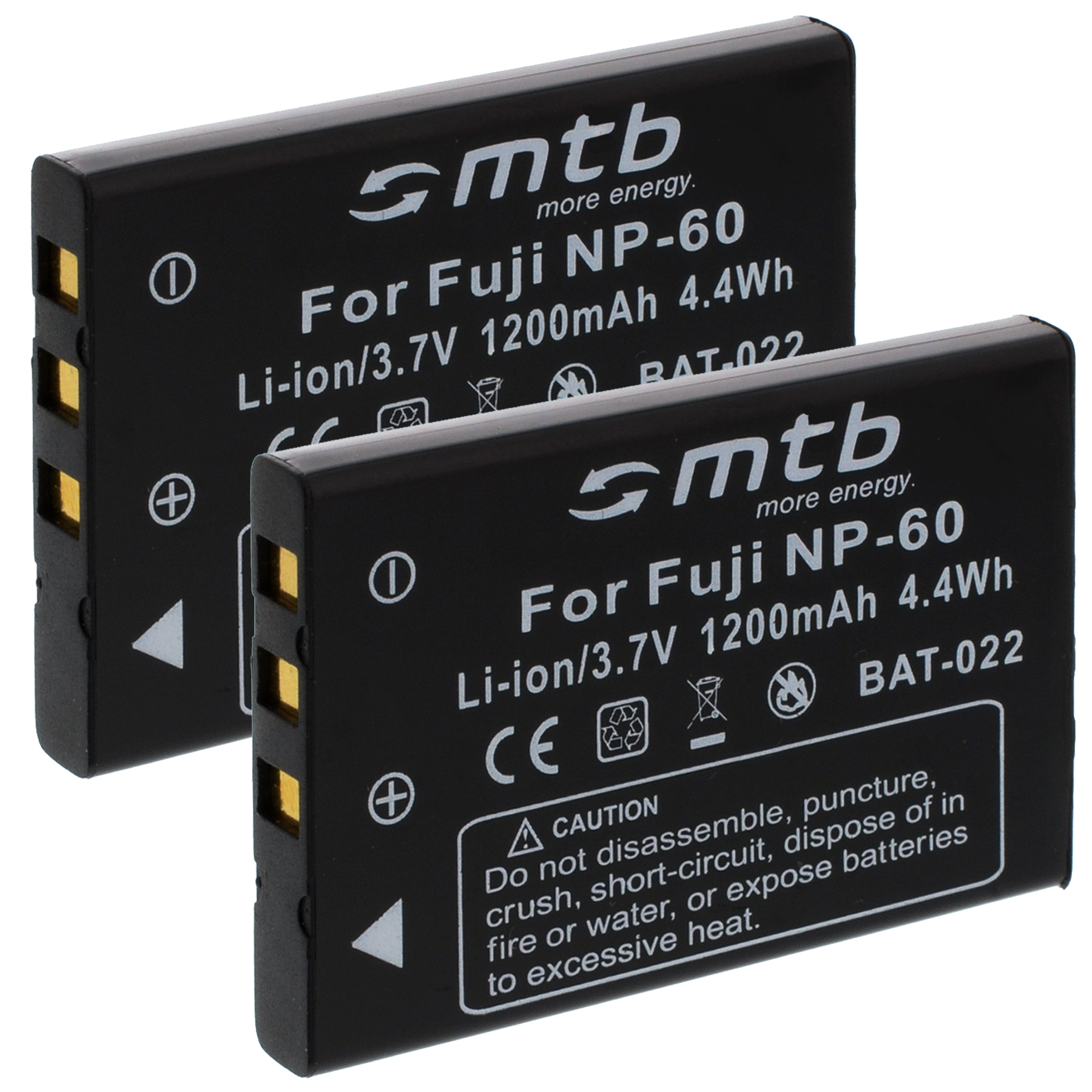 MTB MORE Li-Ion, BAT-022 NP-60 Akku, ENERGY 2x mAh 1200