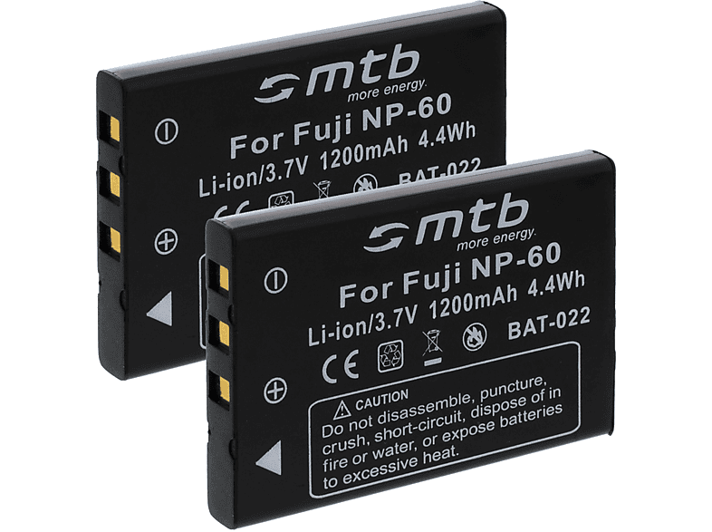 MTB MORE Li-Ion, BAT-022 NP-60 Akku, ENERGY 2x mAh 1200