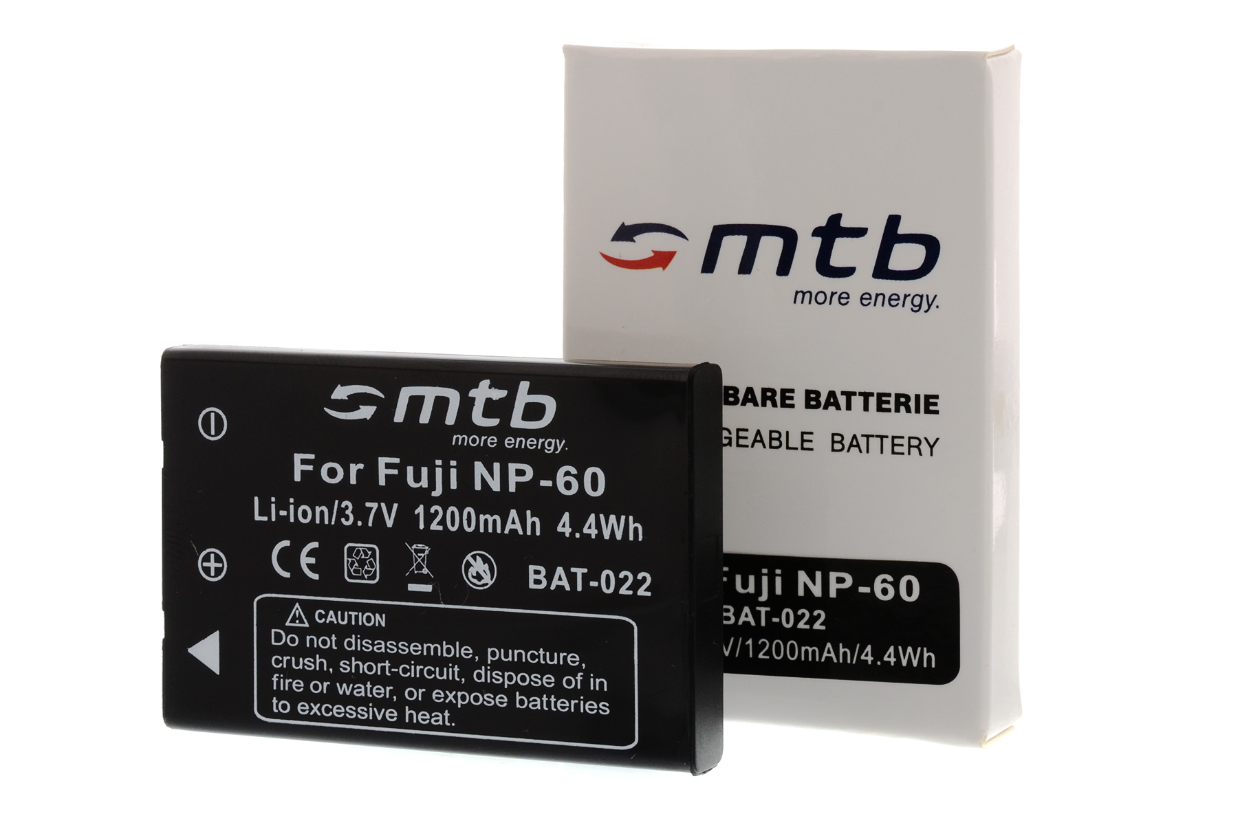 MTB MORE Li-Ion, BAT-022 NP-60 Akku, ENERGY 2x mAh 1200