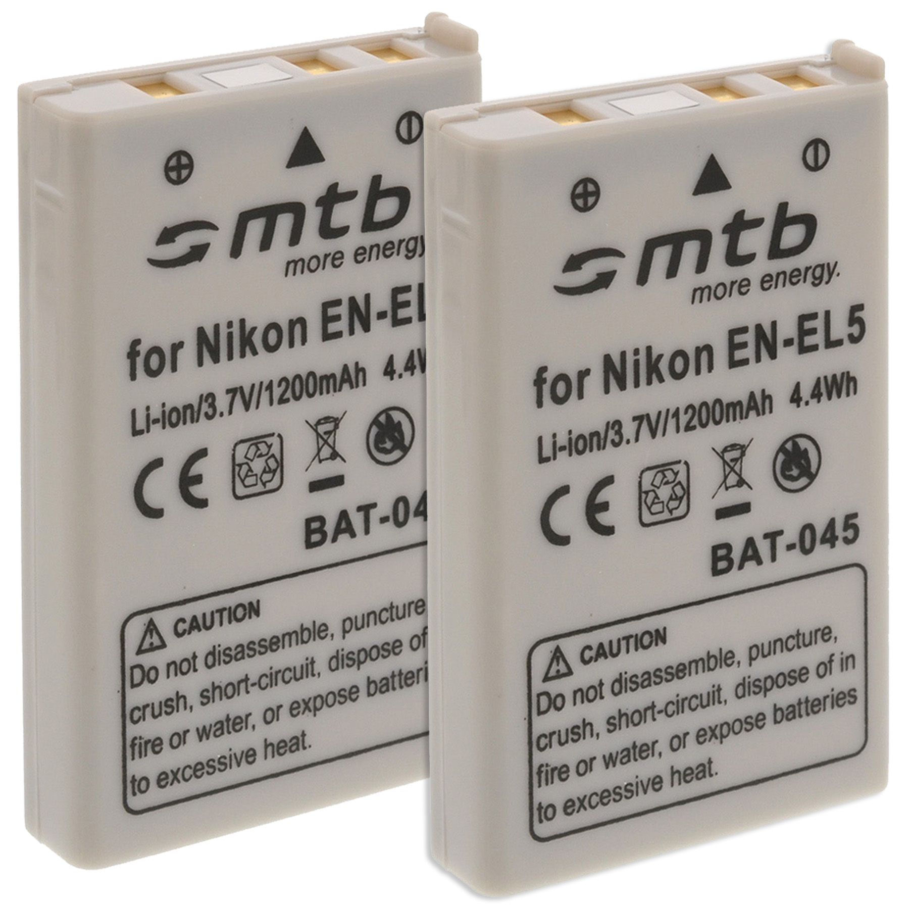 MTB MORE 2x Li-Ion, BAT-045 mAh EN-EL5 1200 ENERGY Akku