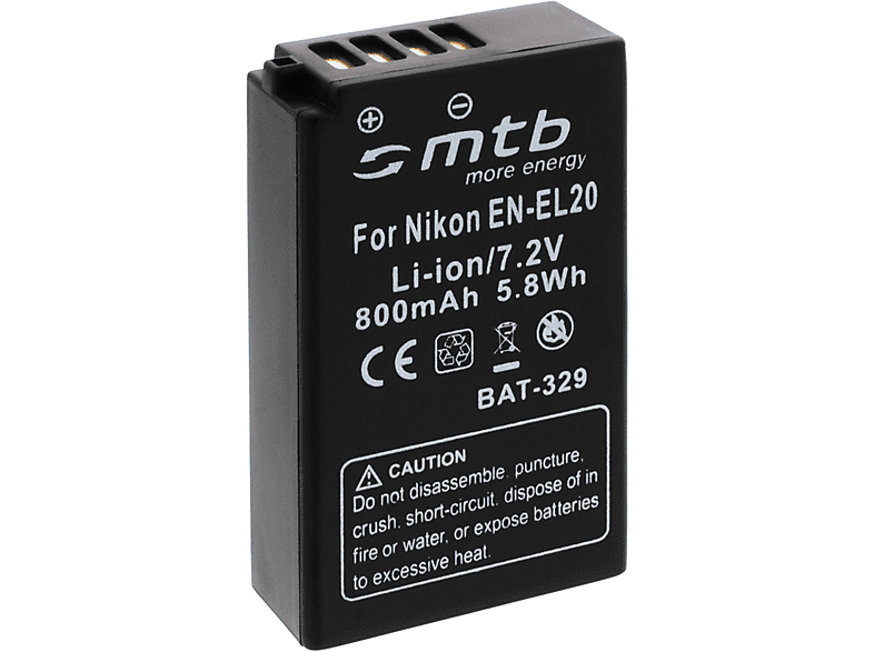 MTB MORE ENERGY BAT-329 EN-EL20 Akku, Li-Ion, 800 mAh