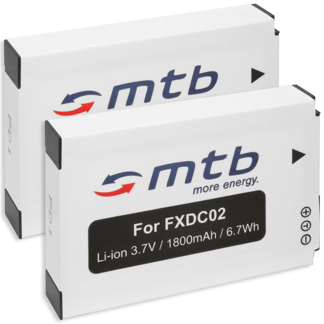 2x mAh BAT-391 1800 Li-Ion, MORE ENERGY MTB FXDC02 Akku,