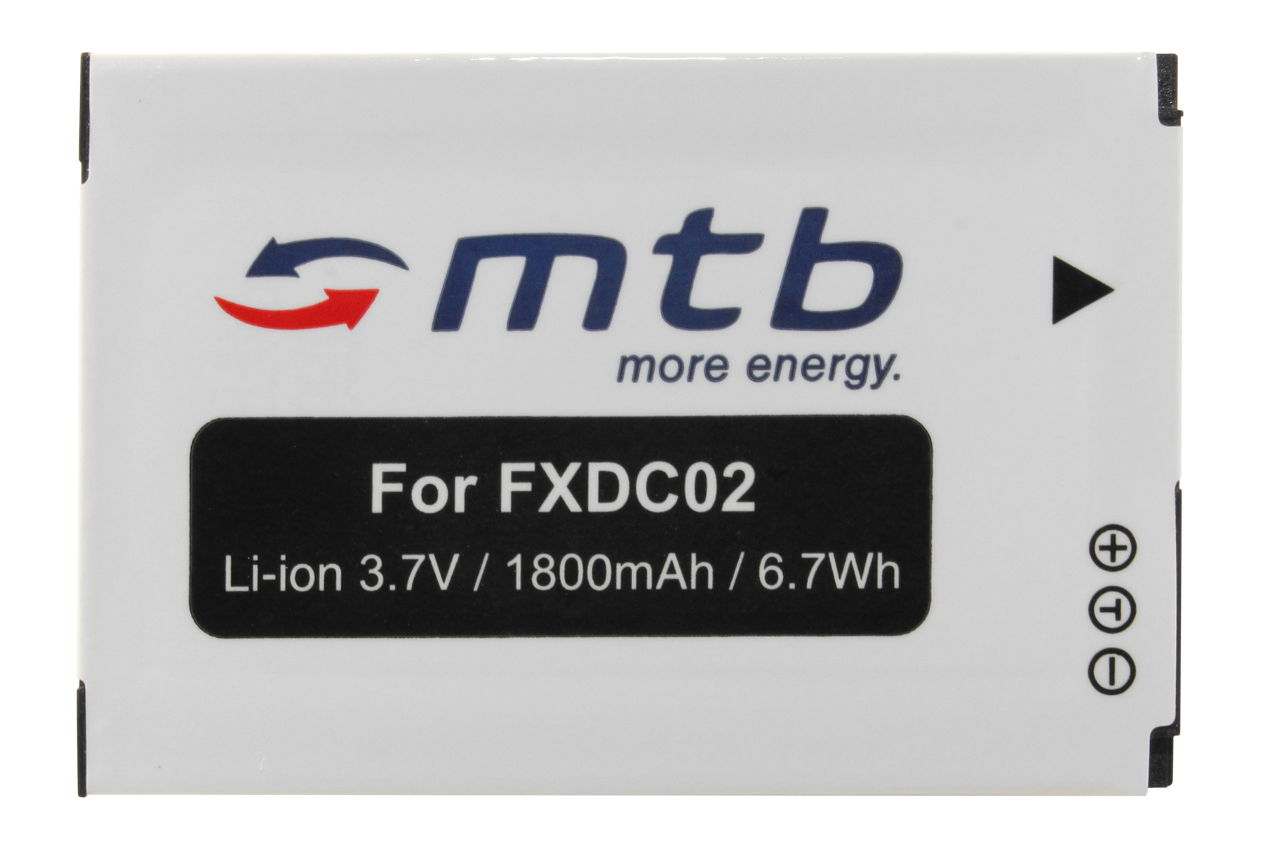 1800 mAh MTB 2x Akku, BAT-391 MORE FXDC02 Li-Ion, ENERGY