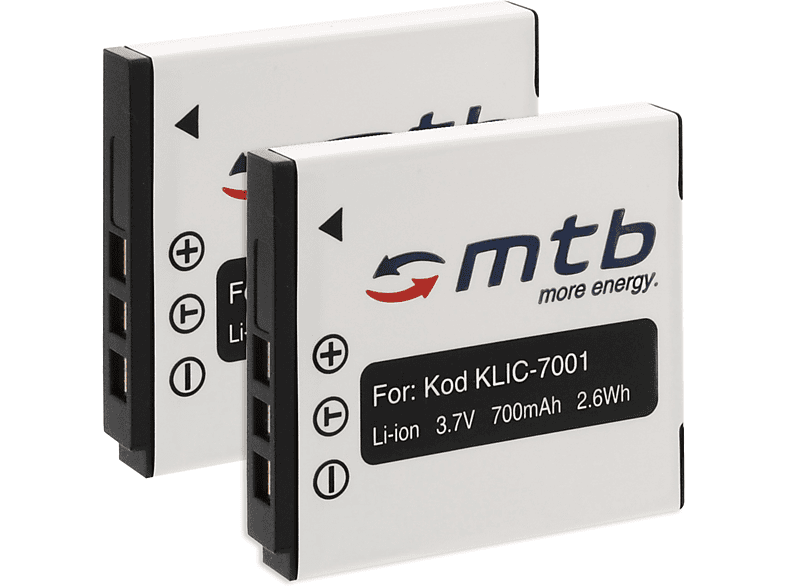 MTB MORE ENERGY 2x BAT-029 KLIC-7001 Akku, Li-Ion, 700 mAh