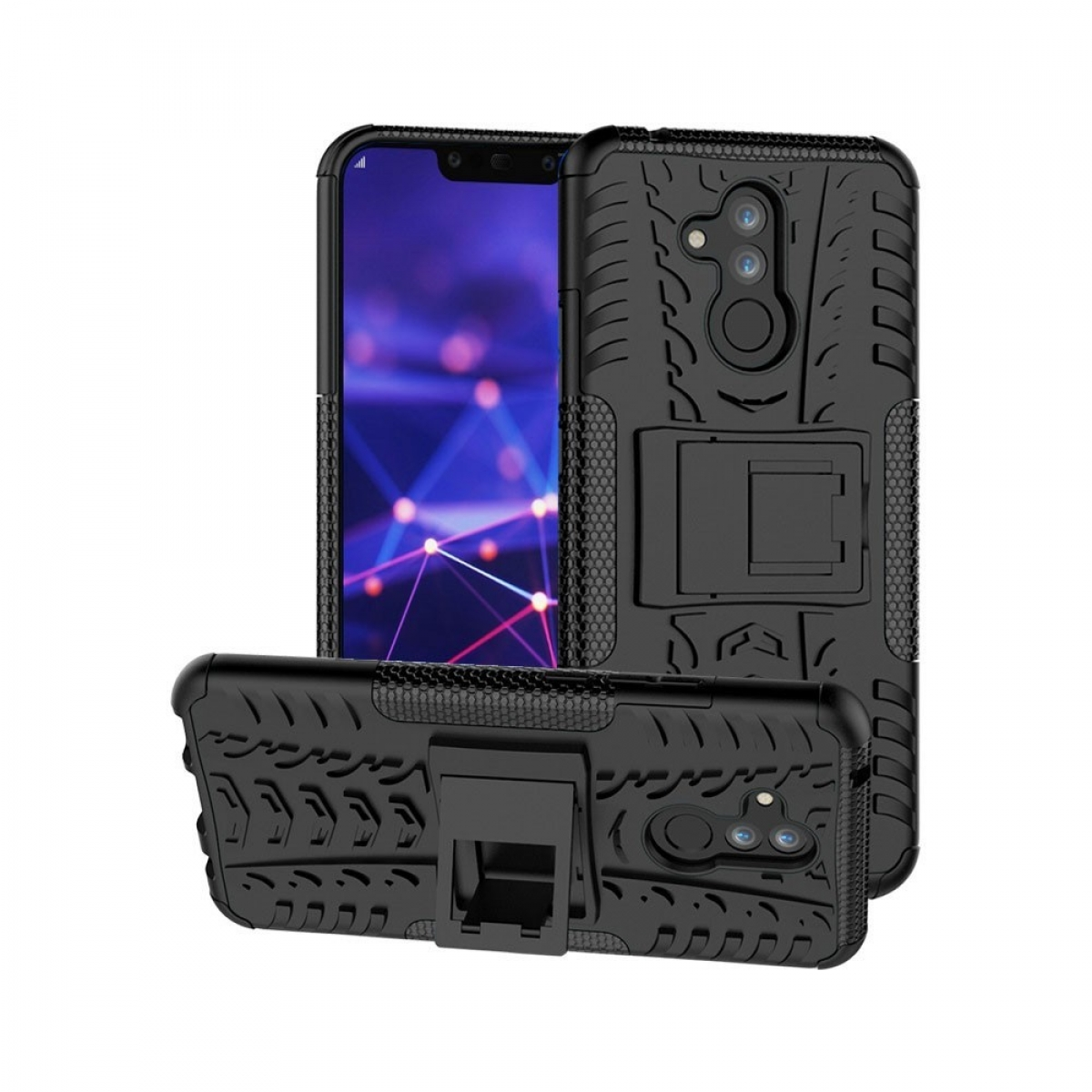 CASEONLINE 2i1, Backcover, Mate Schwarz Lite, Huawei, 20