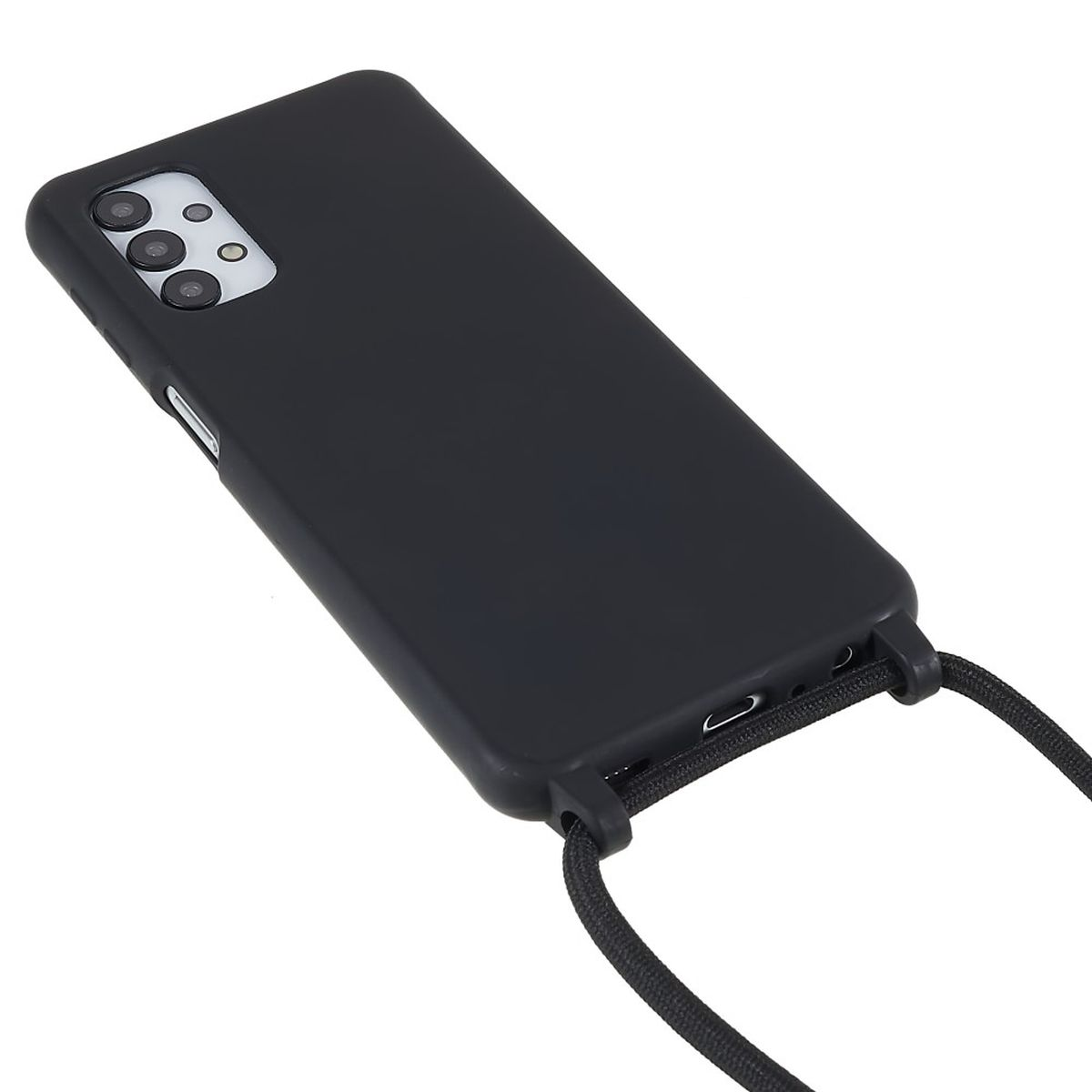 COVERKINGZ Silikon Handykette Kordel, Galaxy Samsung, mit verstellbarer Backcover, A13 Schwarz 4G/5G/A04s