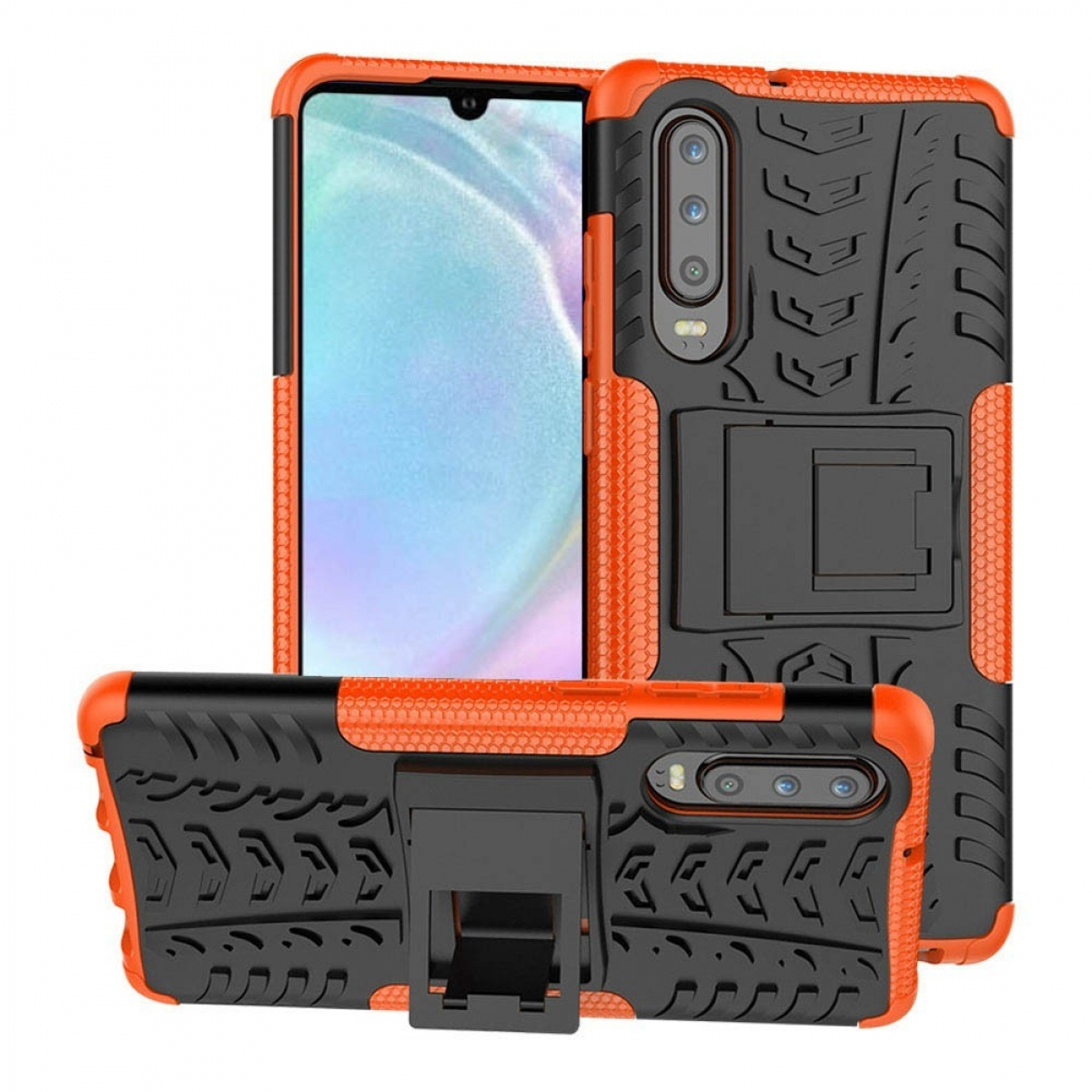 CASEONLINE 2i1, Backcover, Huawei, P30, Orange