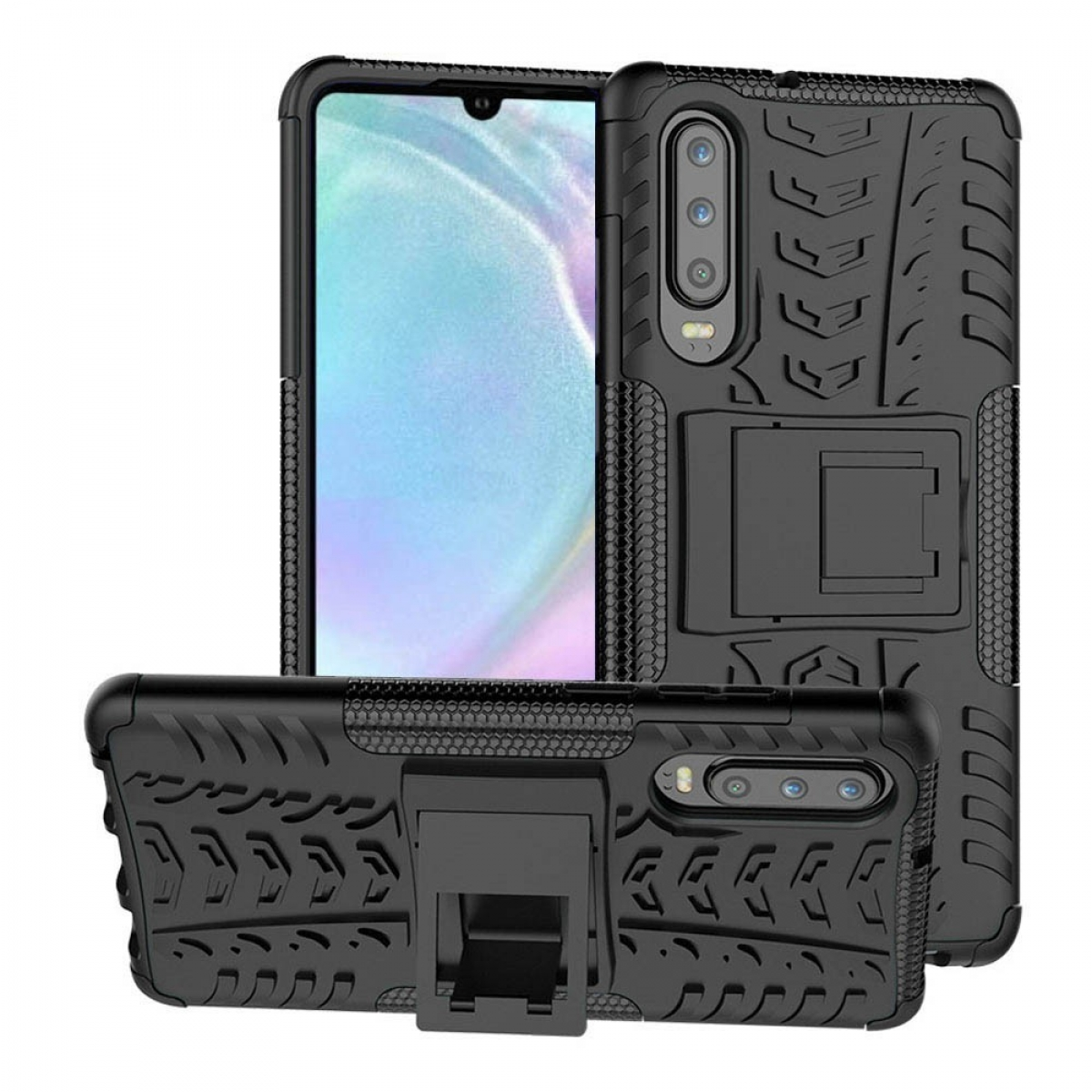 Schwarz Backcover, 2i1, Huawei, P30, CASEONLINE