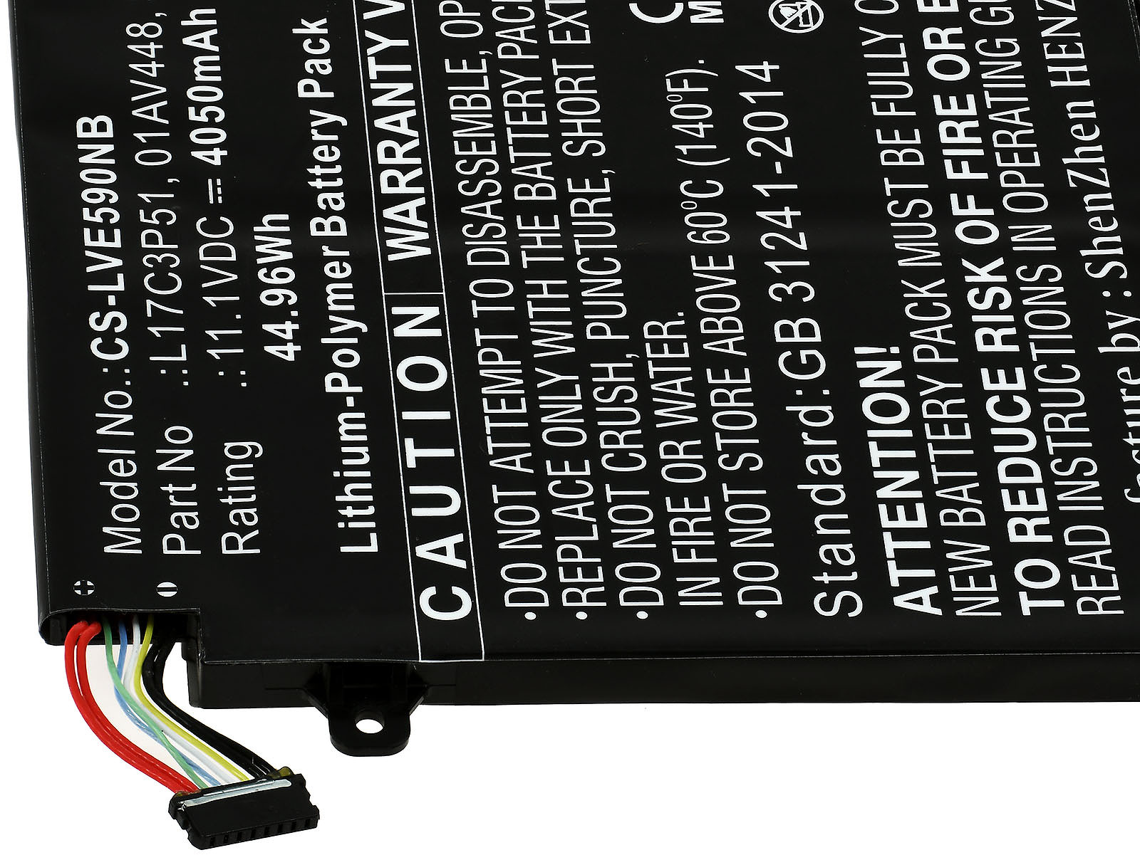 POWERY Akku 4050mAh Volt, ThinkPad Lenovo für 11.1 Akku, Li-Polymer E490