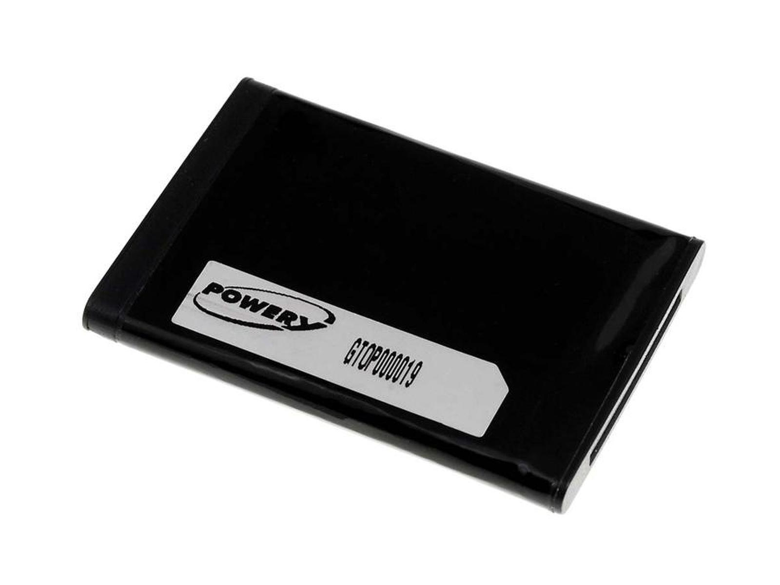 Una batería negra con una etiqueta blanca que dice 'POWERY GTCP000019'.