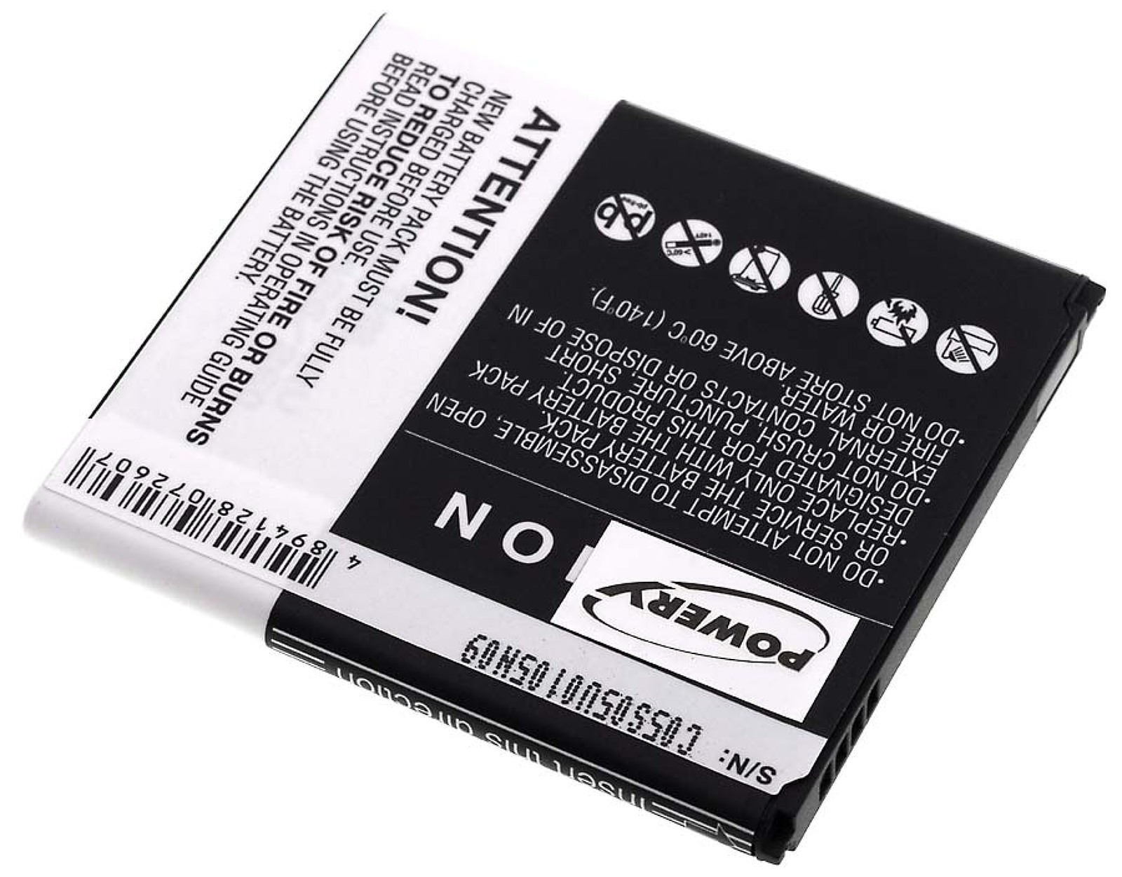 Volt, für Typ B600BE Samsung POWERY Akku, Akku 2600mAh Li-Ion 3.7