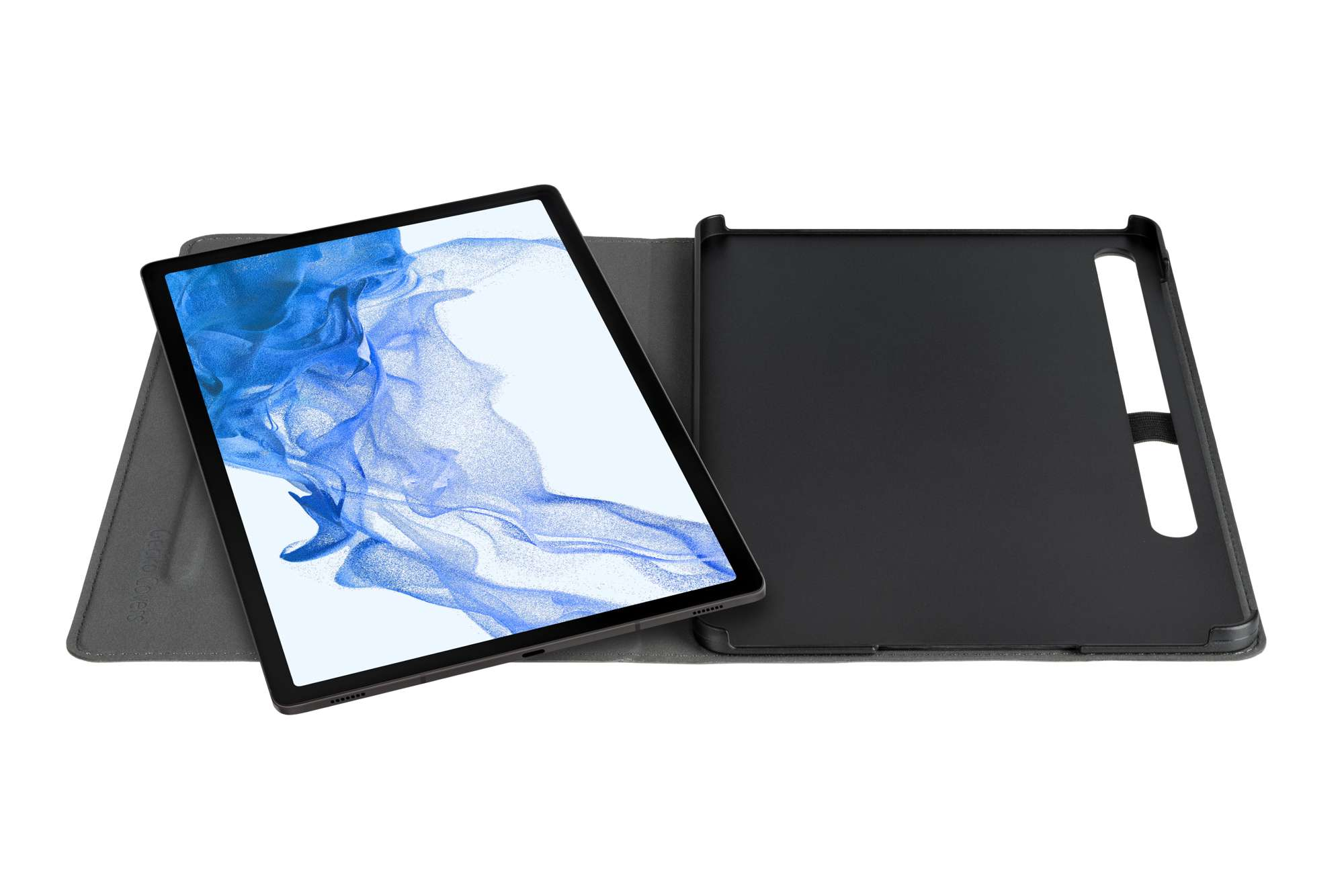 GECKO COVERS Easy-Click Samsung Leather, Tablet Black Hülle für 2.0 Bookcover PU