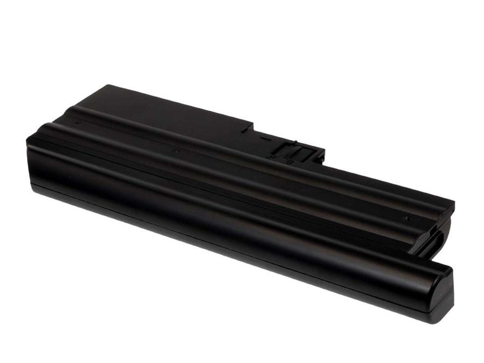 Batería rectangular negra. Tiene una superficie lisa con estrías y está sobre un fondo blanco.
