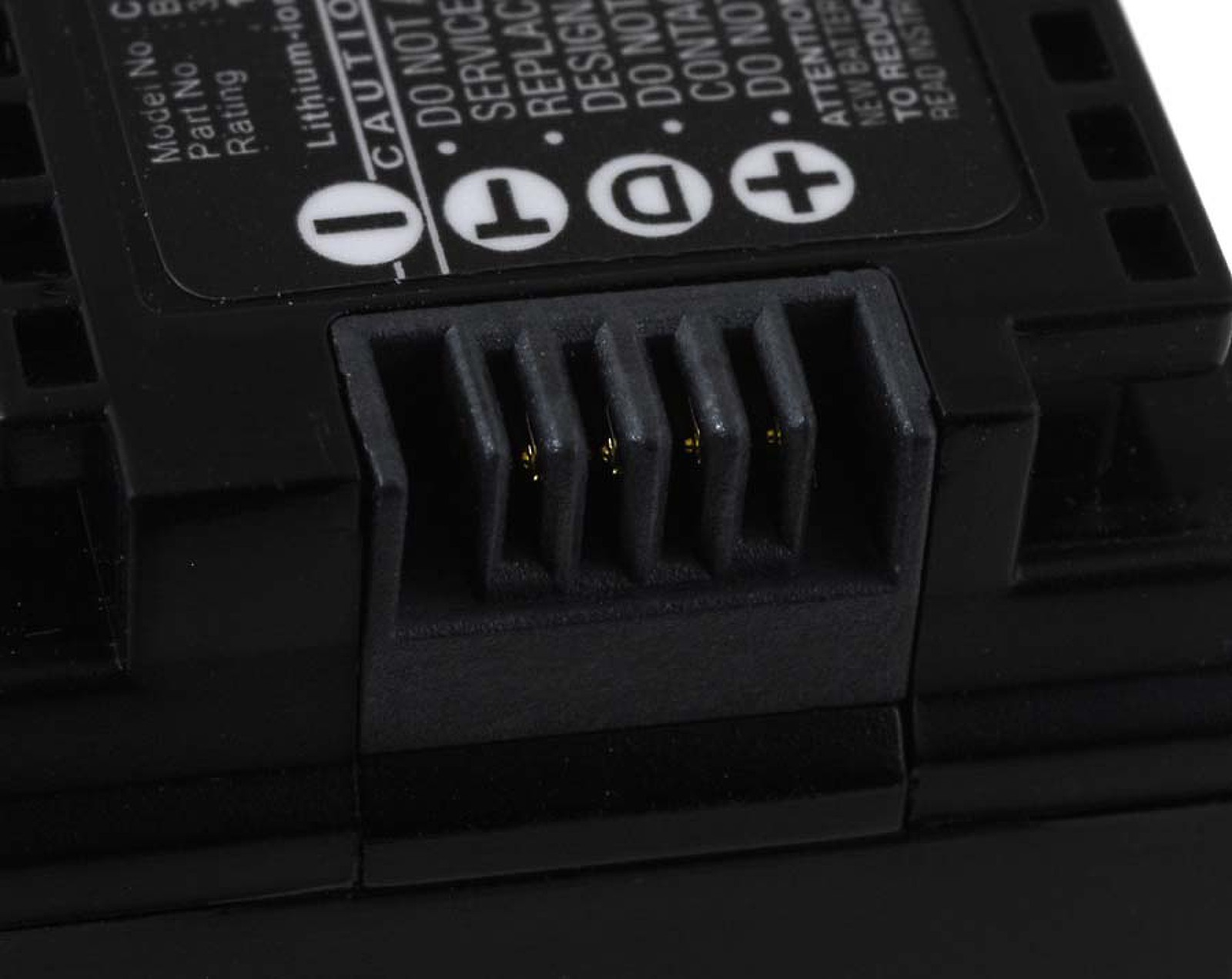 Batería negra con pines de conector.