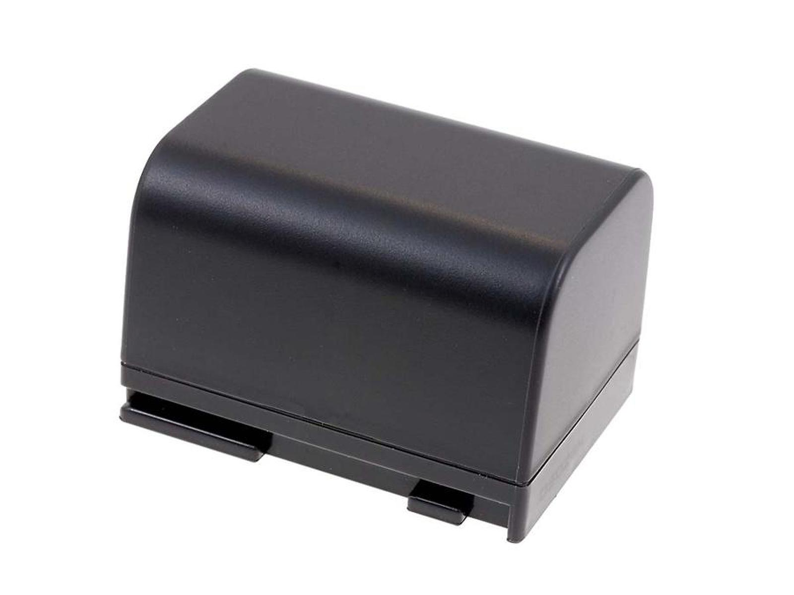 Eine schwarze Batterie, leicht nach oben geneigt, vor weißem Hintergrund.