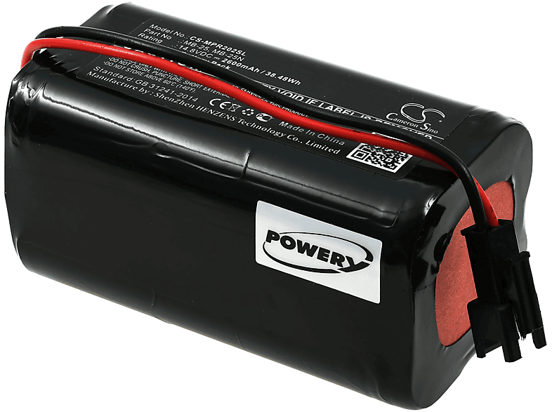 POWERY Akku für Mipro Typ MB-25 Li-Ion Akku, 14.8 Volt, 2600mAh