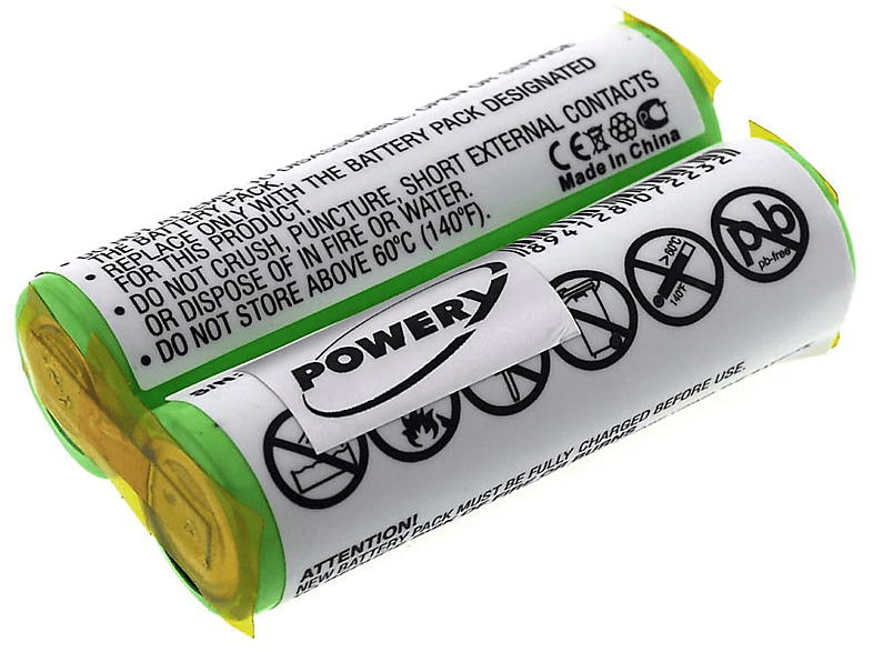 POWERY Akku für Braun 7790 NiMH Akku, 2.4 Volt, 2000mAh