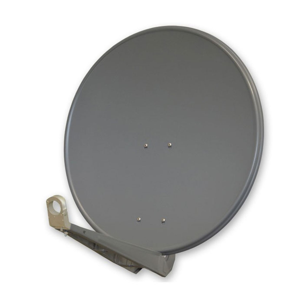 PREMIUMX DELUXE80 Alu 80cm SAT Schüssel Anthrazit HDTV HD+ 3D 4K Monoblock Twin PXMB-6T 4x F-Stecker Sat Anlage (80 cm, Twin Monoblock LNB)