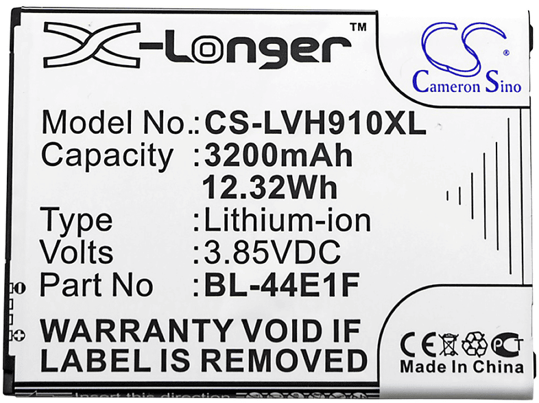 3200mAh für 3.85 POWERY LG Akku, Typ Volt, Akku Li-Ion BL-44E1F