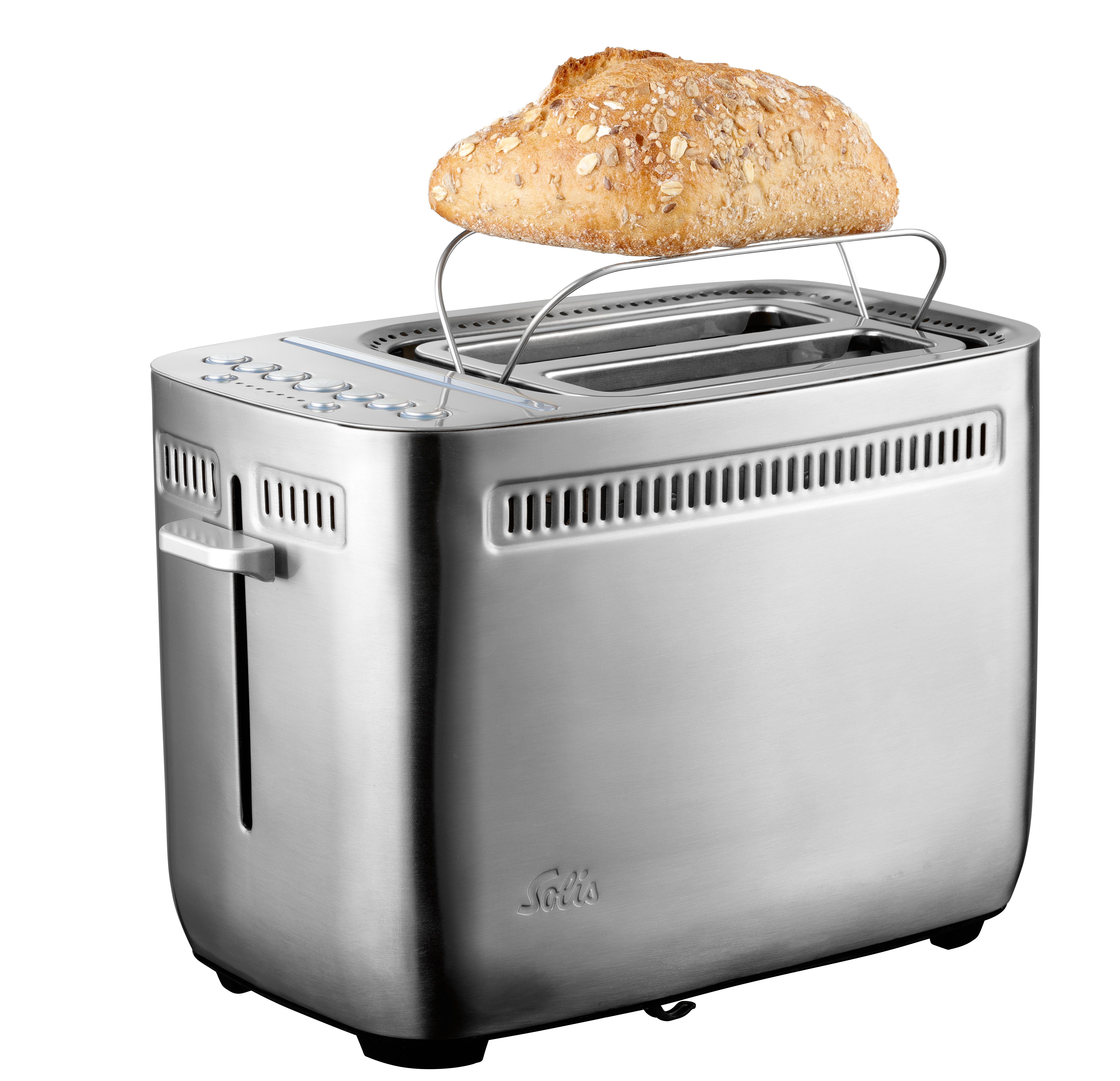 (1635 SOLIS Toaster 2) SWITZERLAND OF Sandwich Schlitze: Watt, Toaster Silber 8003
