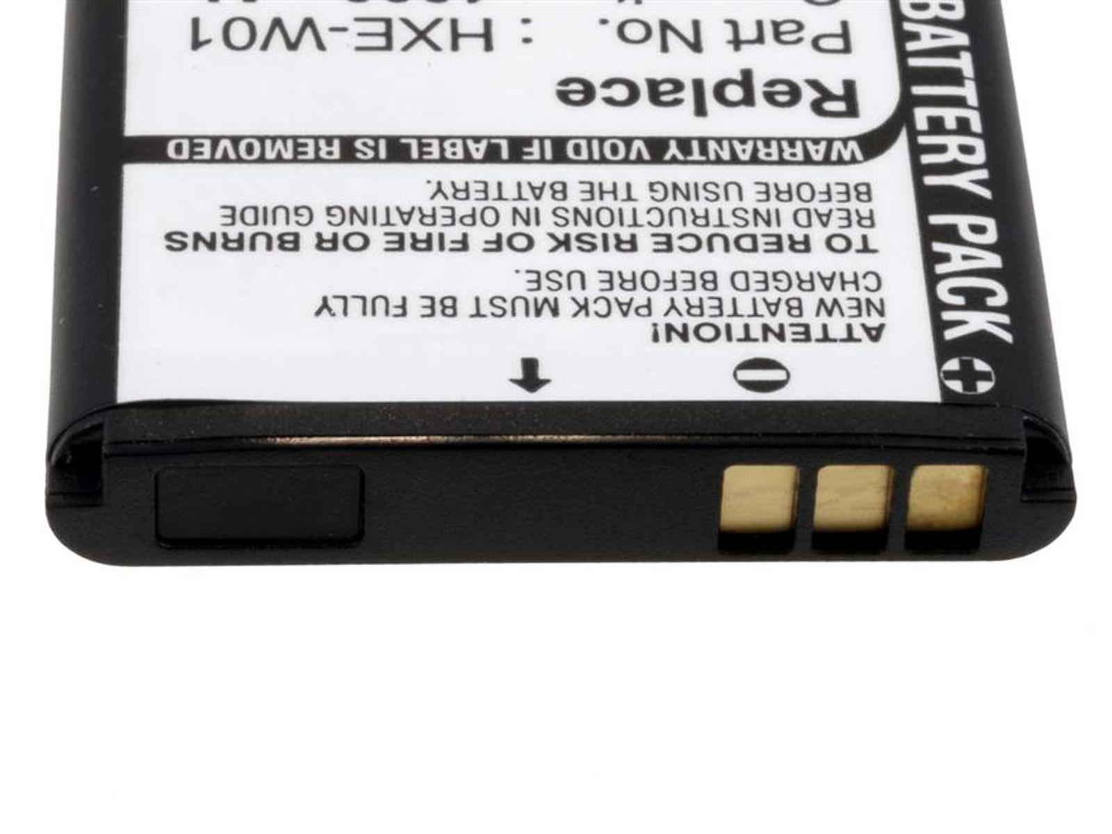 Batteriepack mit Etikett und Text, schwarz und weiß. Der obere Teil ist sichtbar.