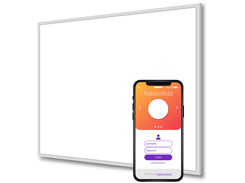 HEIDENFELD HF-HP106-2 Infrarotheizung (300 Watt, m²) Raumgröße: 8