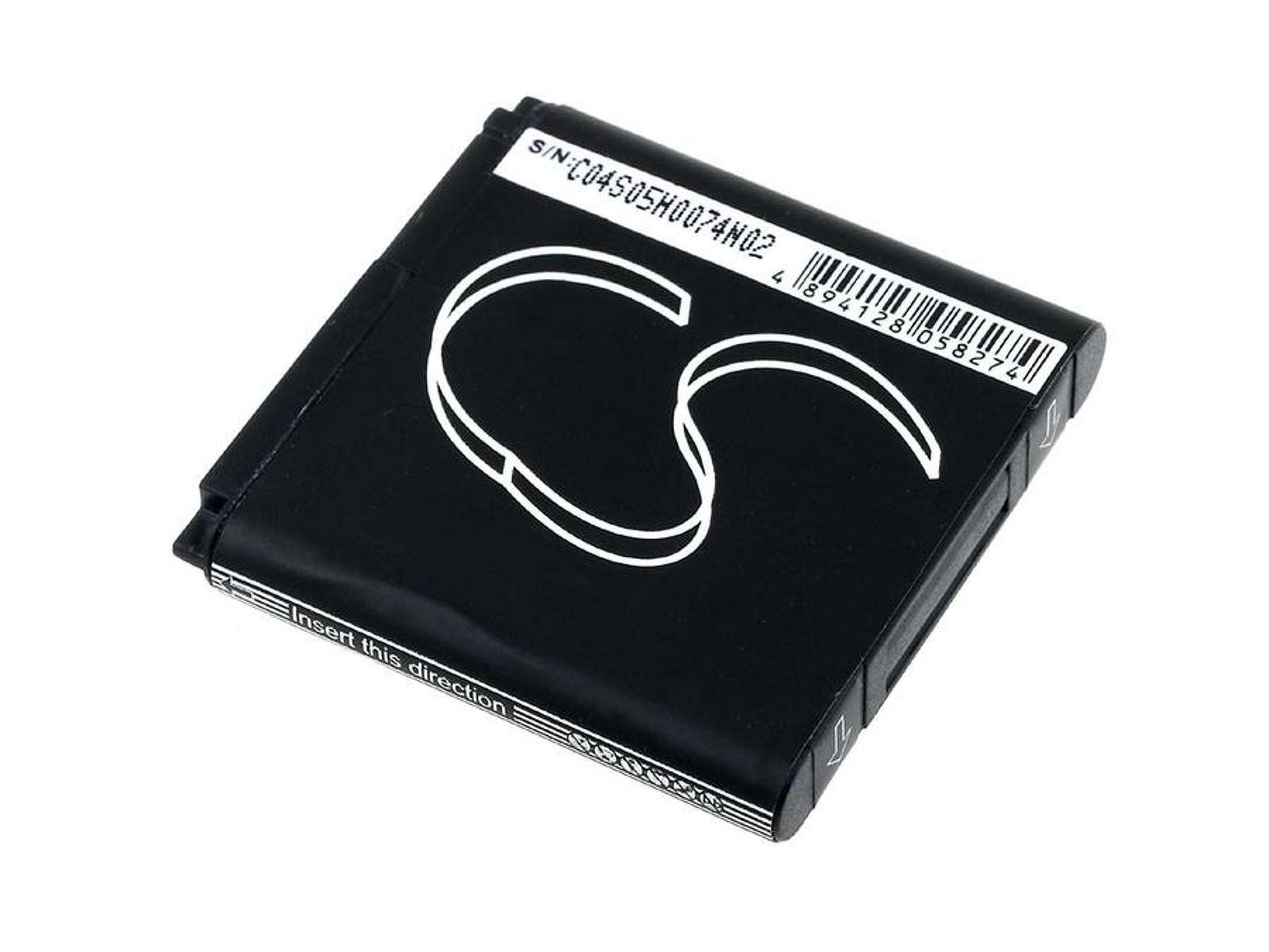 Batería negra con logo 'CS' blanco. La batería tiene texto y números.