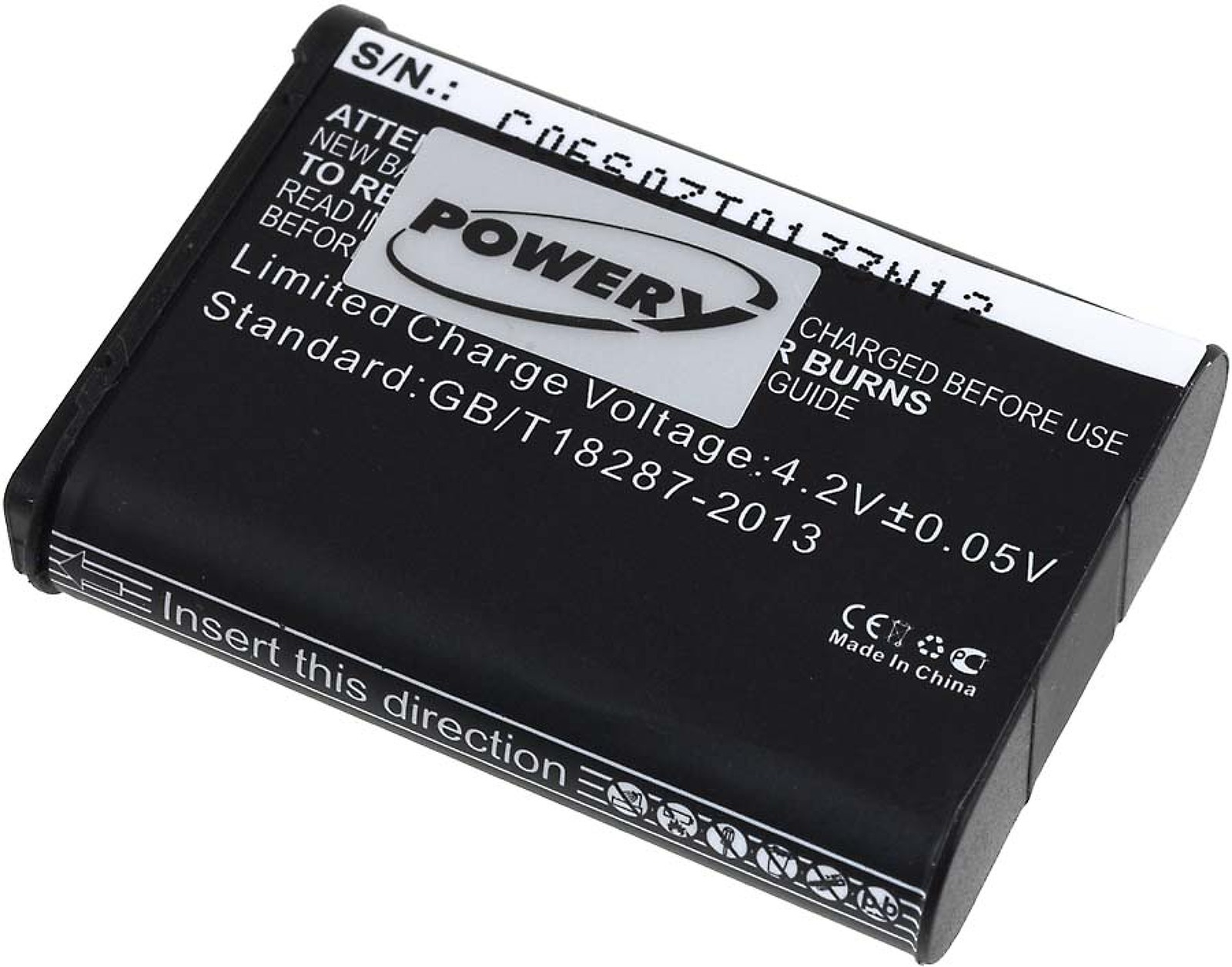 P610 POWERY Akku, Coolpix 3.8 1700mAh Volt, Li-Ion für Nikon Akku
