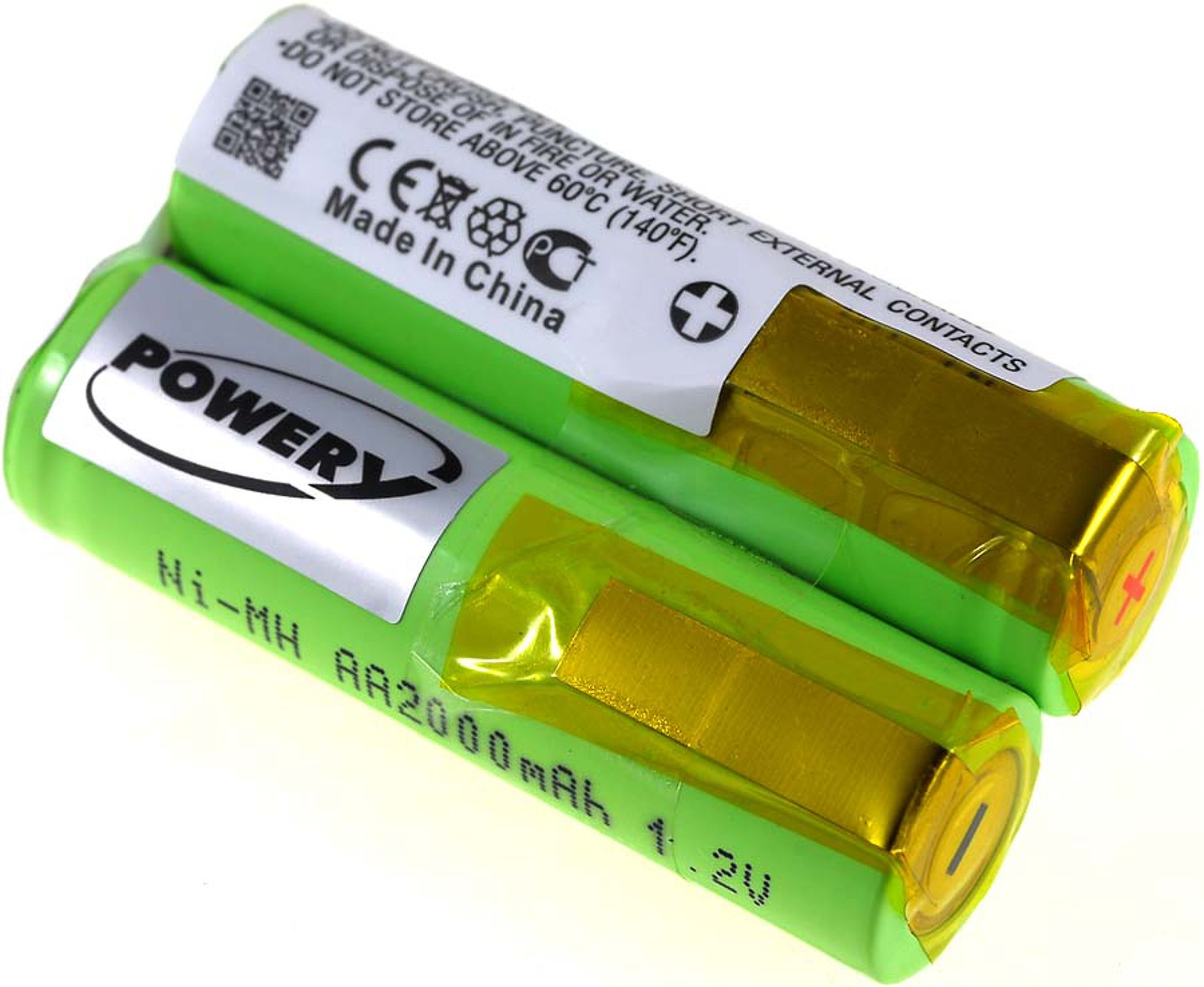 POWERY Akku für Philips Typ NiMH 2000mAh Akku, 138-10334 2.4 Volt