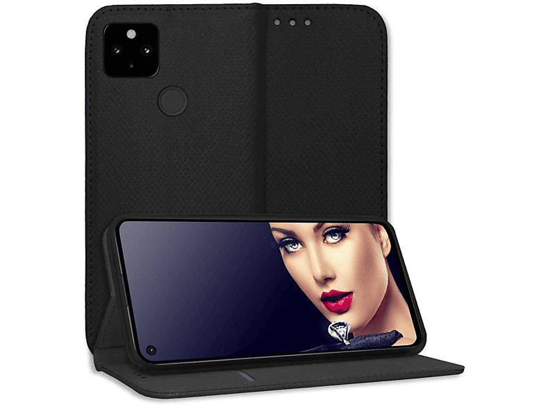 MTB MORE ENERGY Smart Magnet Klapphülle, Bookcover, OnePlus, Nord CE 5G, Schwarz | Bookcover