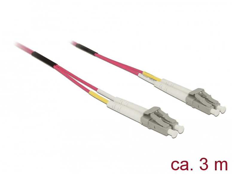 Kabel Netzwerk-Zubehör, & OM4 Violett 3m 50/125µ Netzwerk- Netzwerk Home LC/LC DELOCK Smart DELOCK LWL