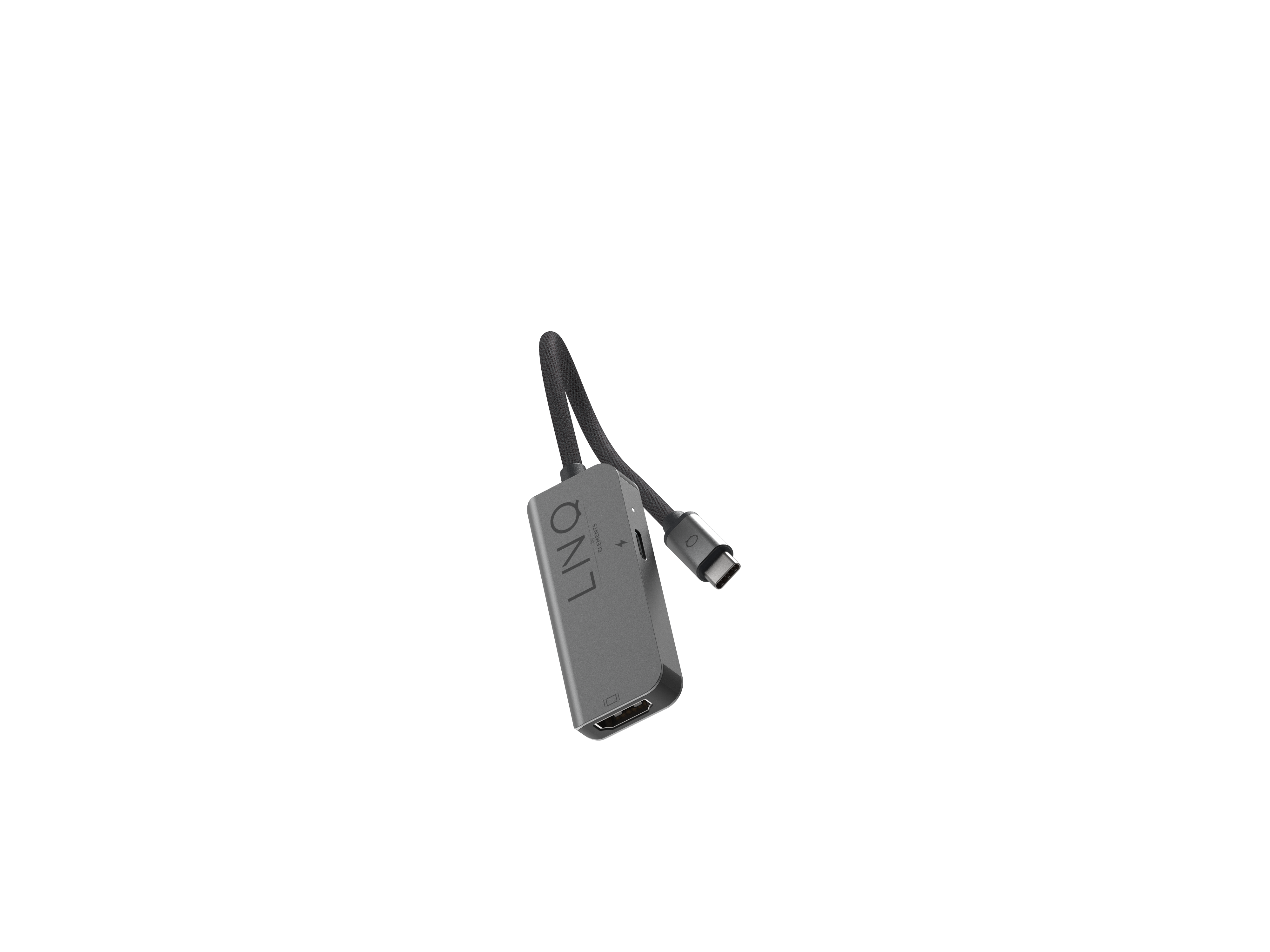 Grey Black, Hub, 2-in-1, USB-C LINQ