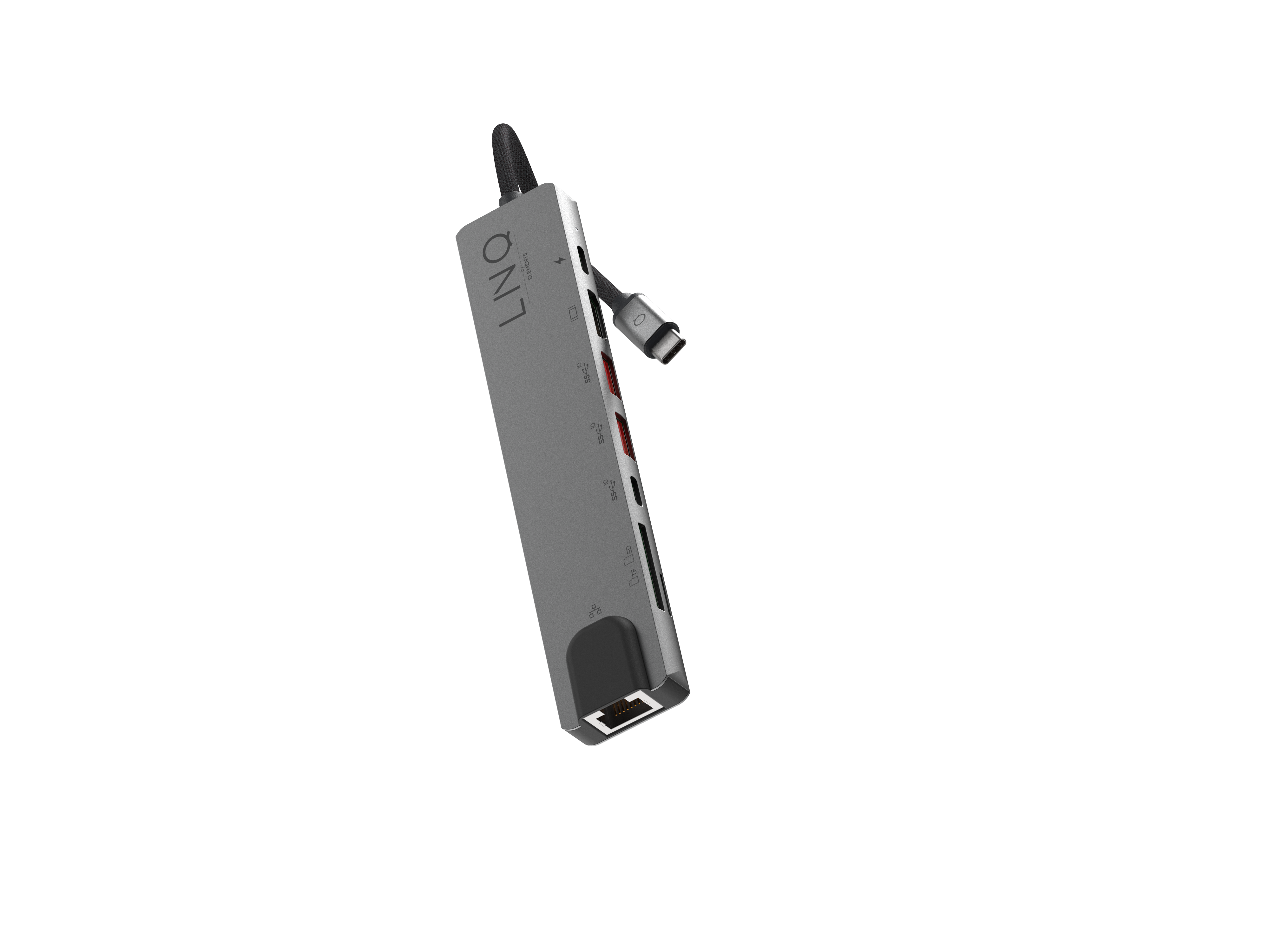 LINQ 8in1 Grey Pro, USB-C Hub, Black