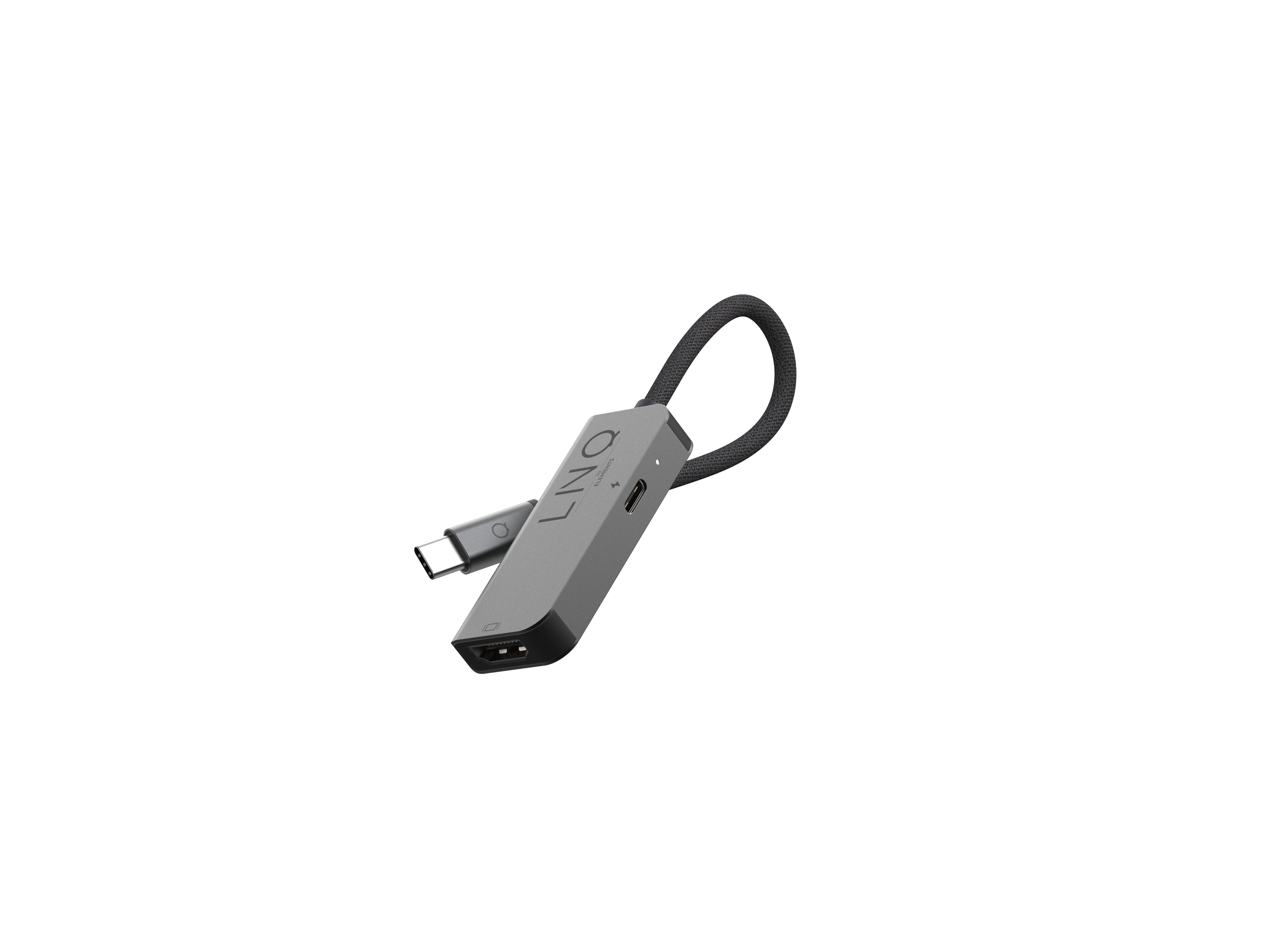 Black, LINQ USB-C Grey Hub, 2-in-1,