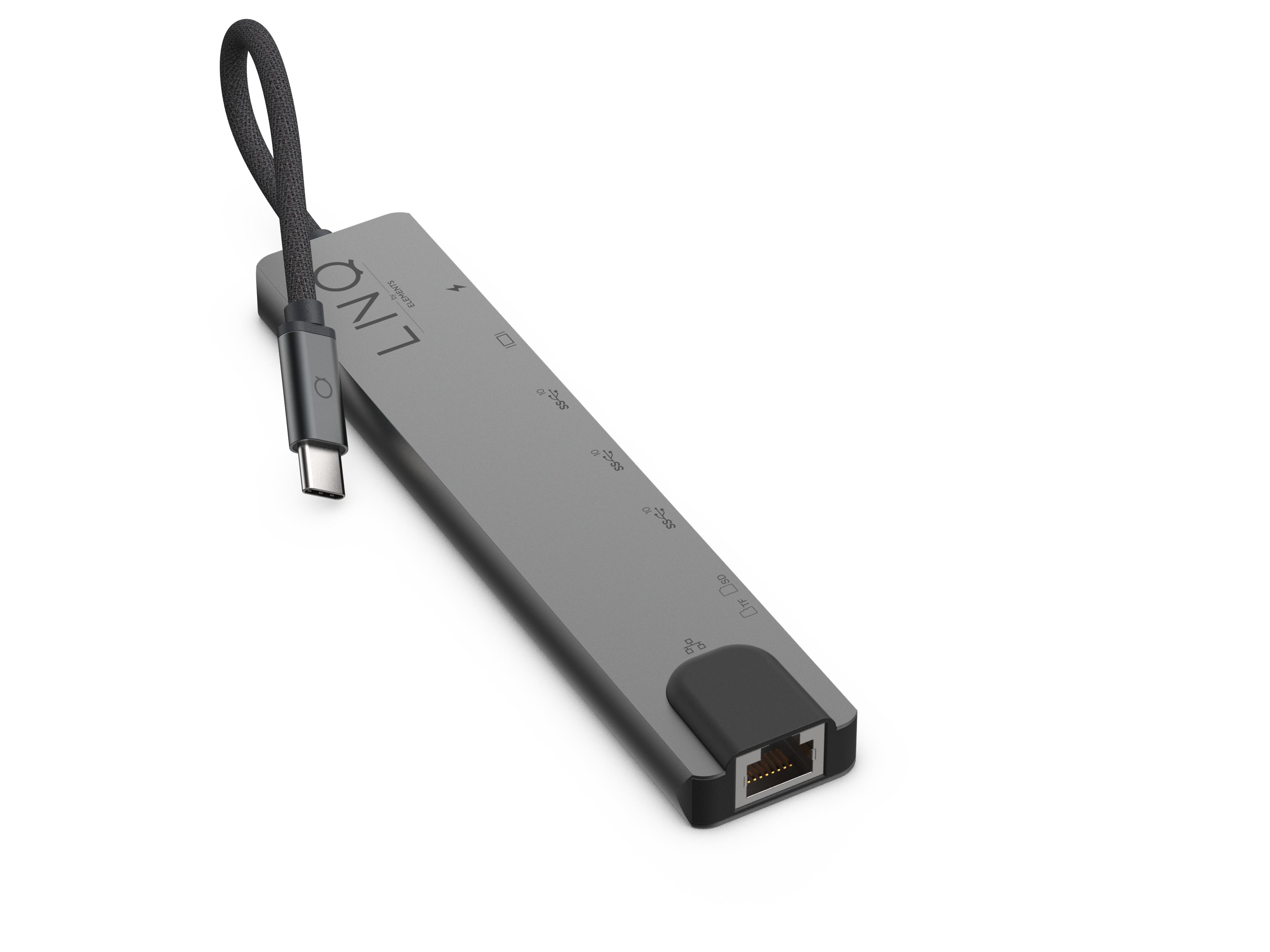 Grey 8in1 Black, USB-C LINQ Hub, Pro,