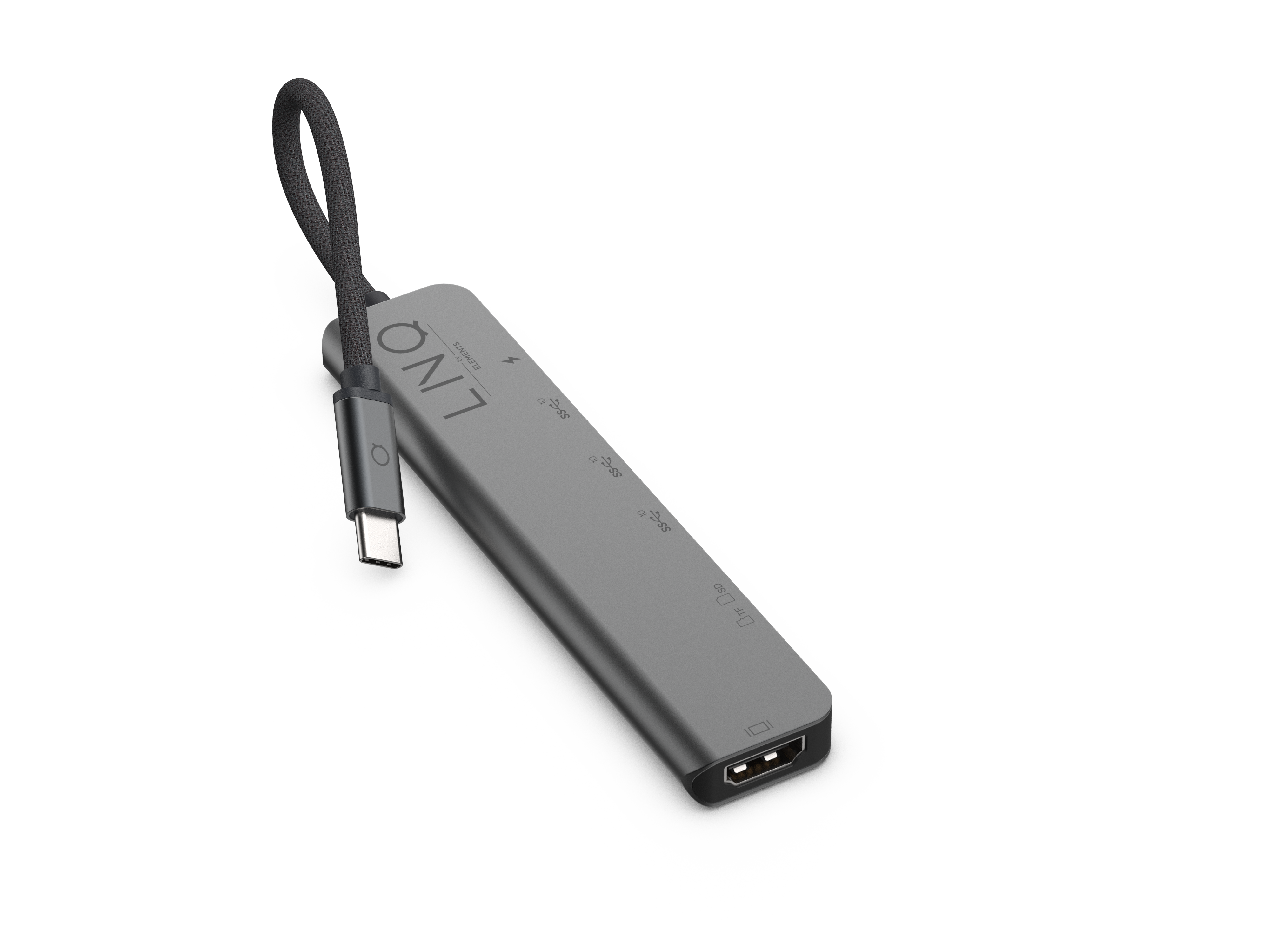 LINQ 7in1 USB-C Grey Hub, Black, Pro