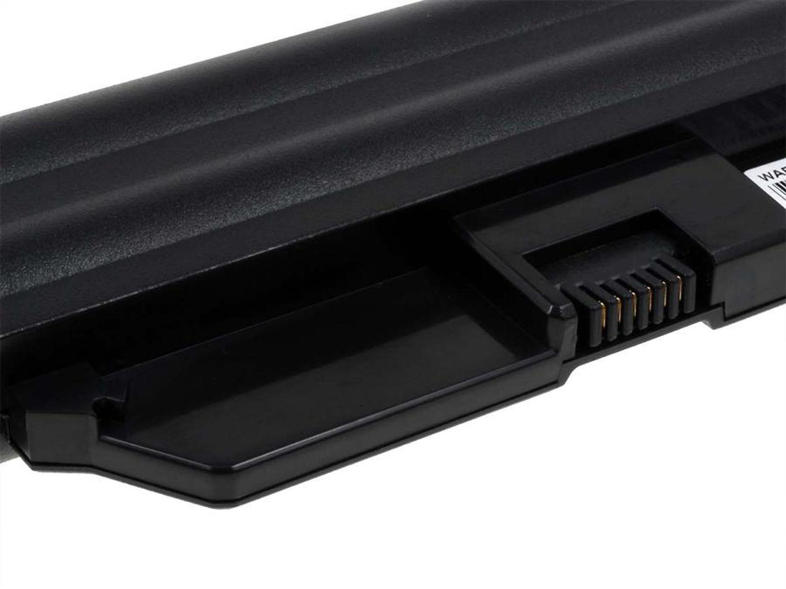 Una batería negra con un conector. El conector tiene pines dorados.
