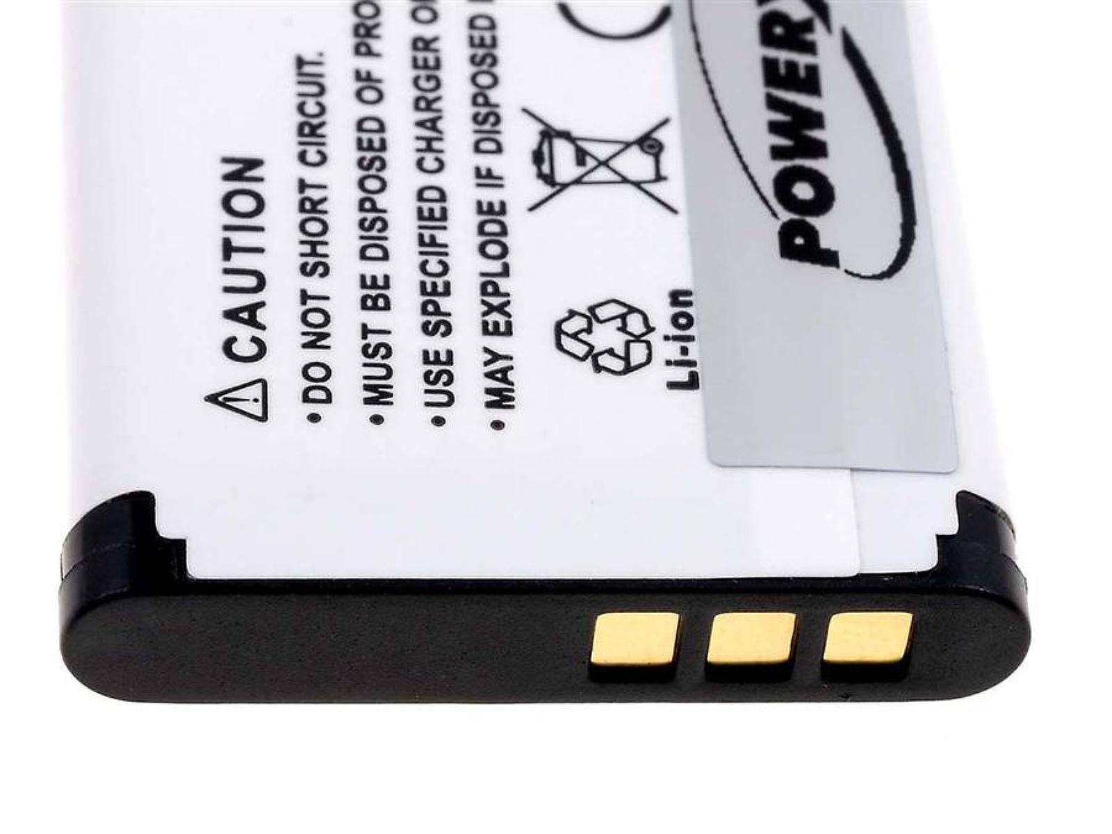 Primer plano de una batería con terminales dorados. La etiqueta tiene advertencias y el texto 'BATERÍA RECARGABLE DE ION DE LITIO'.