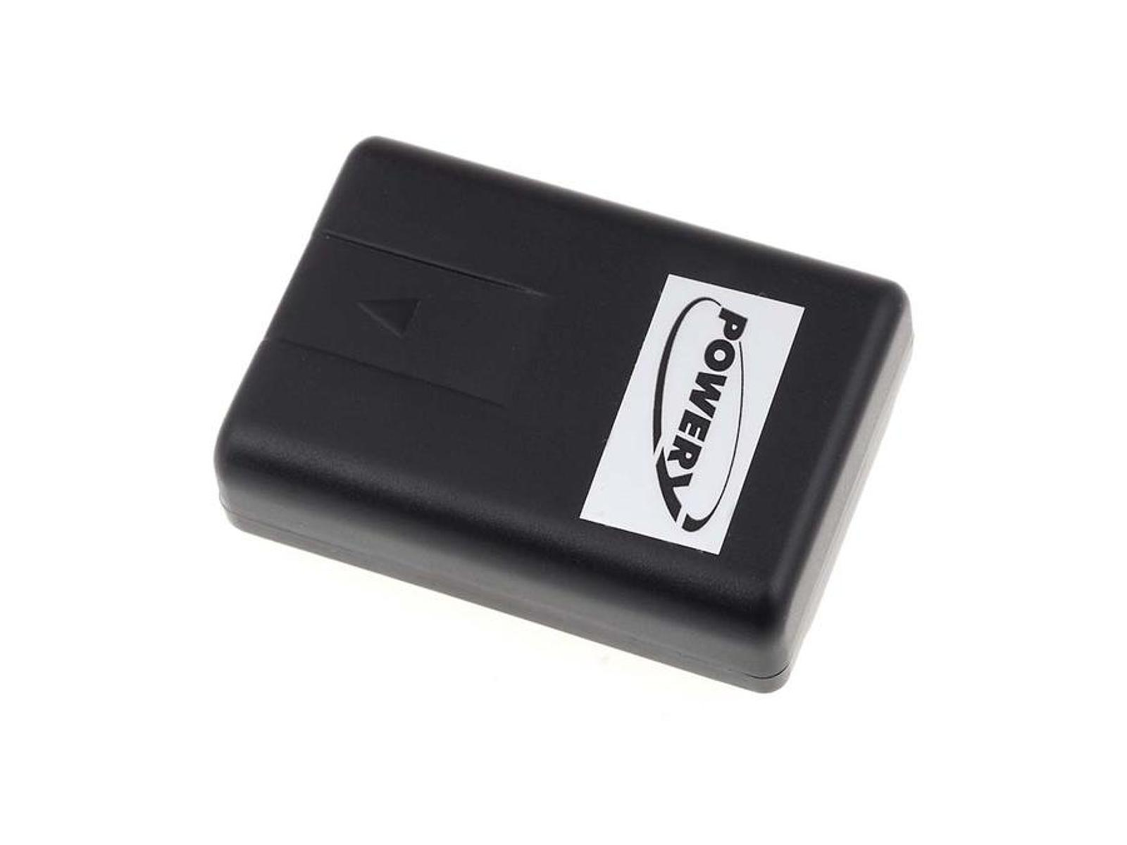 Dispositivo rectangular negro con un logotipo blanco. El fondo es blanco.