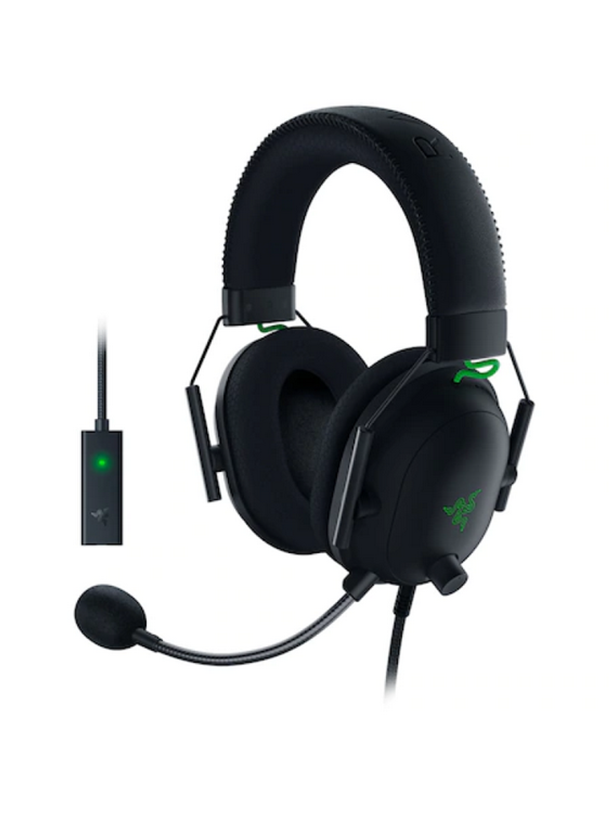 Auriculares gaming - shark V2 + Card Sound RAZER, Circumaurales, Negro