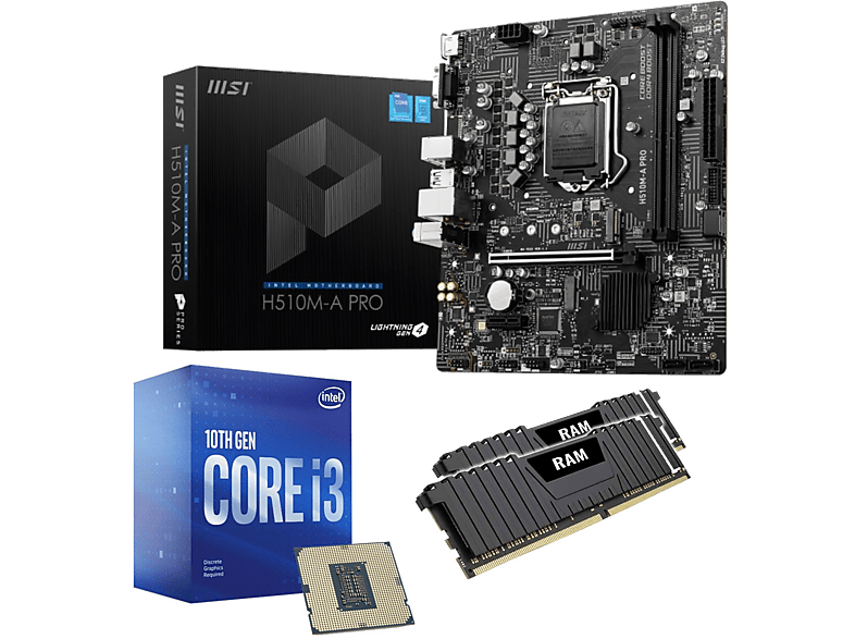 MEMORY Core PC i3-10100 Aufrüst-KIT Intel