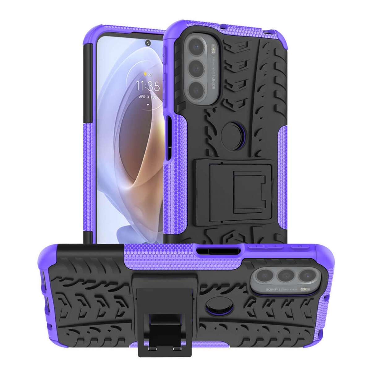 CASEONLINE 2i1, Backcover, Motorola, Moto G41, Violett